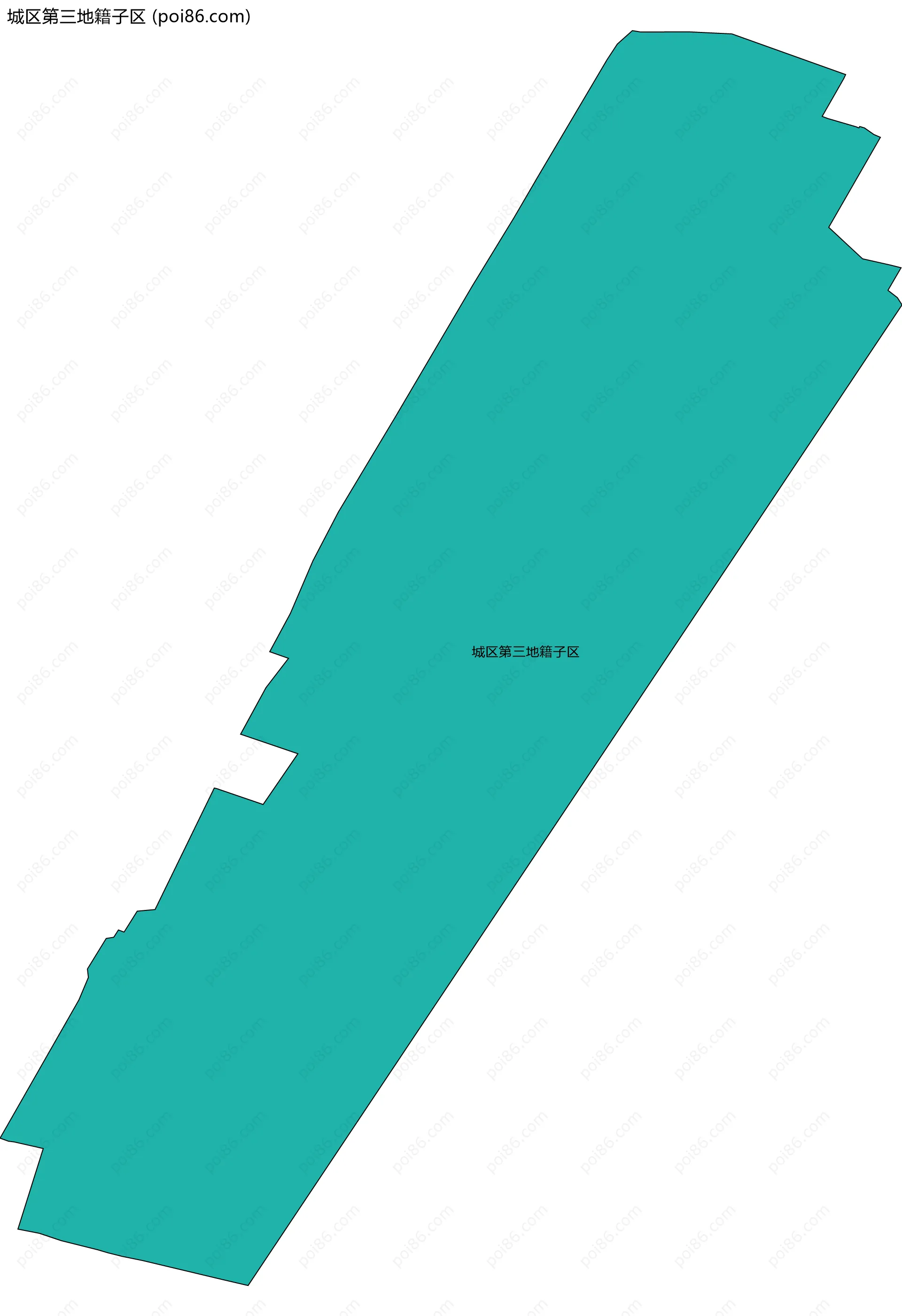 城区第三地籍子区边界地图
