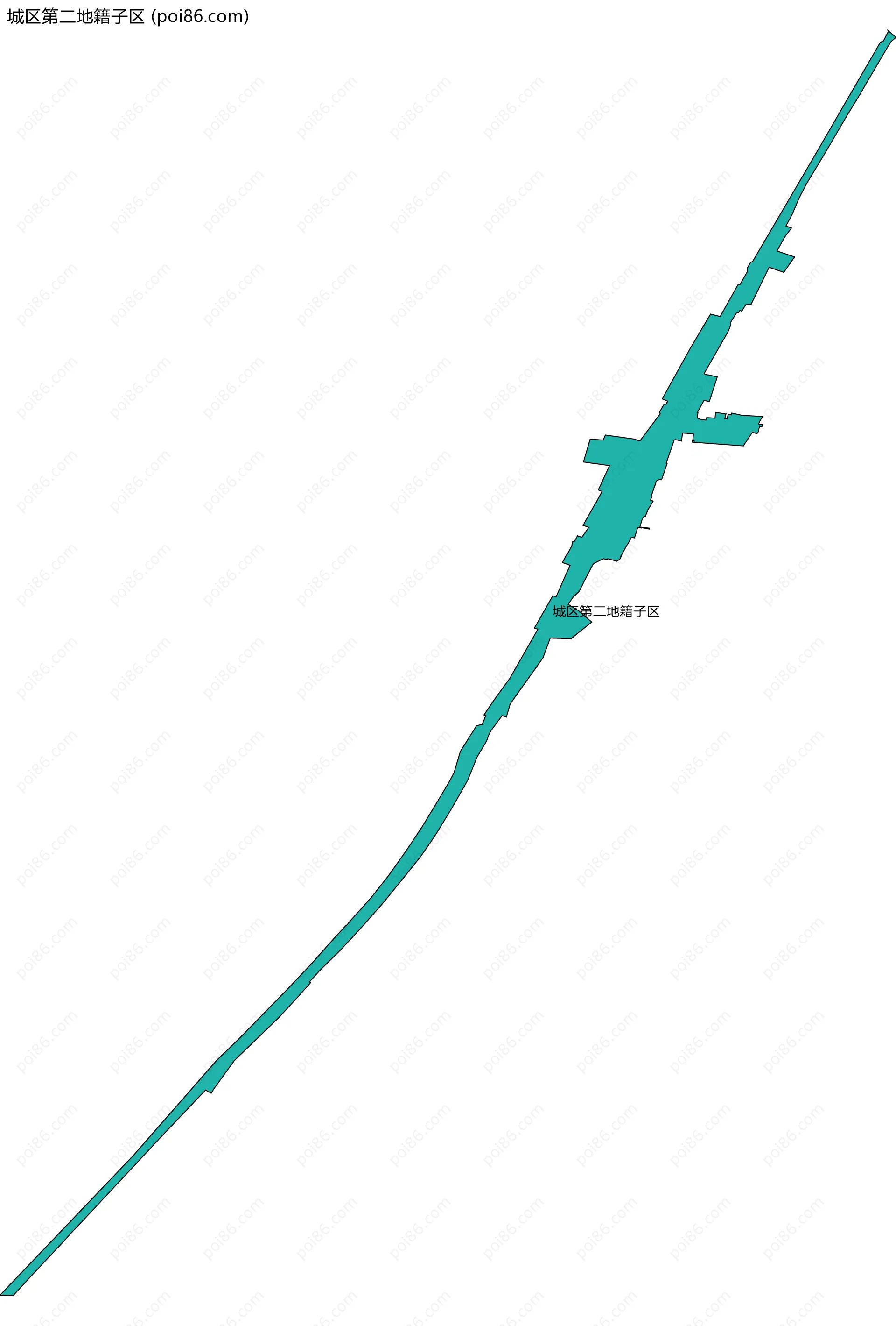 城区第二地籍子区边界地图
