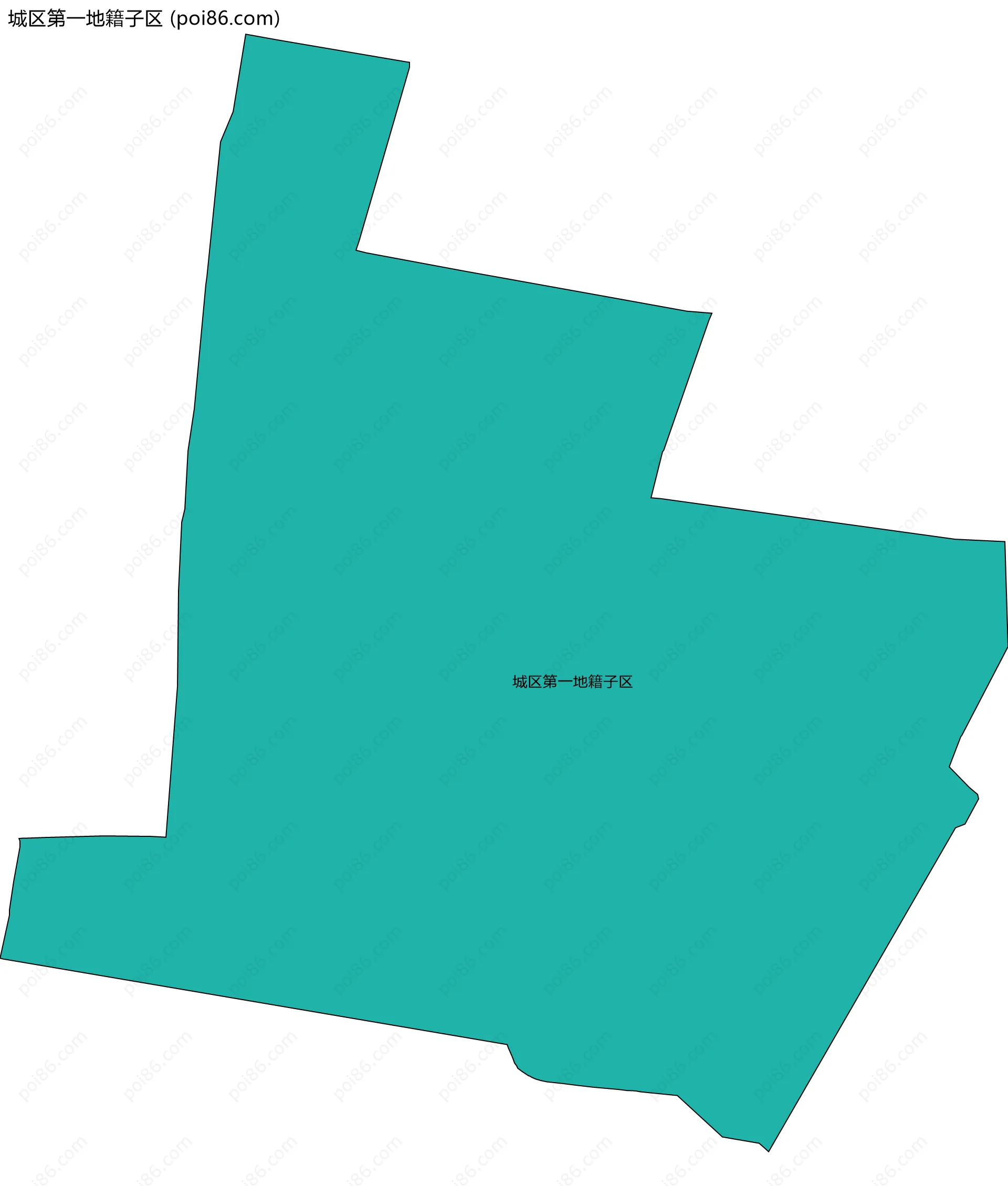 城区第一地籍子区边界地图