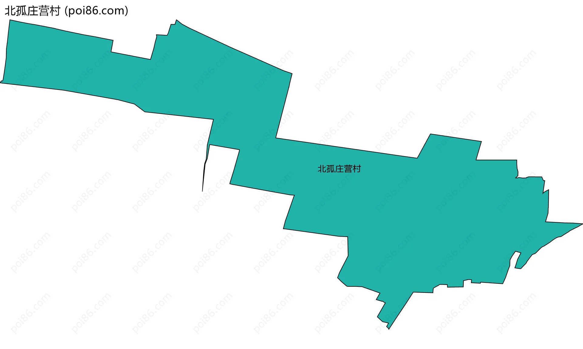 北孤庄营村边界地图