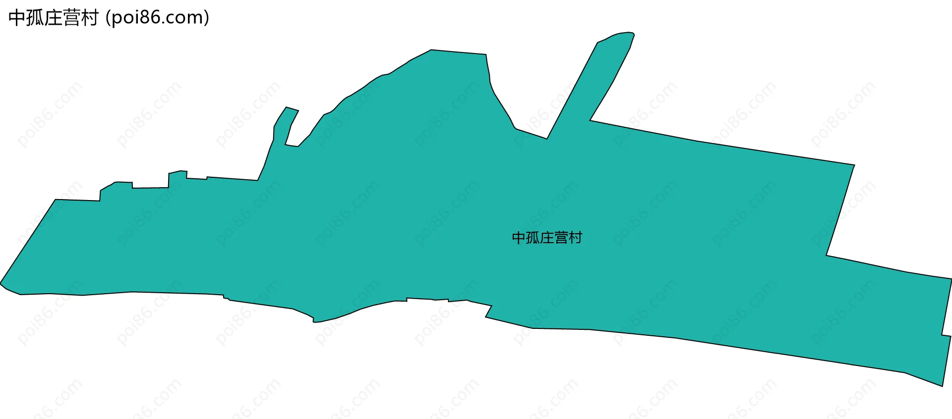 中孤庄营村边界地图