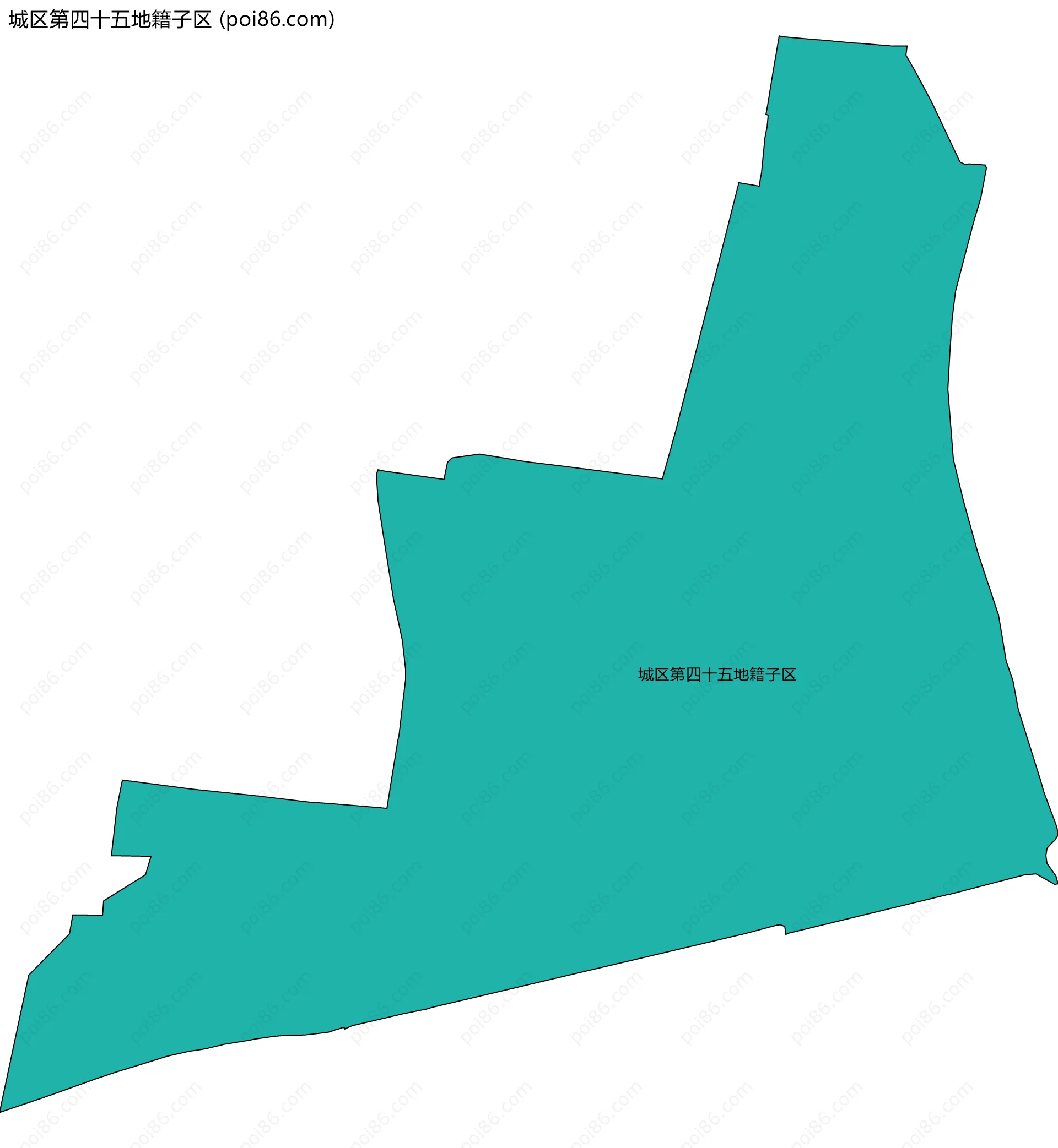 城区第四十五地籍子区边界地图