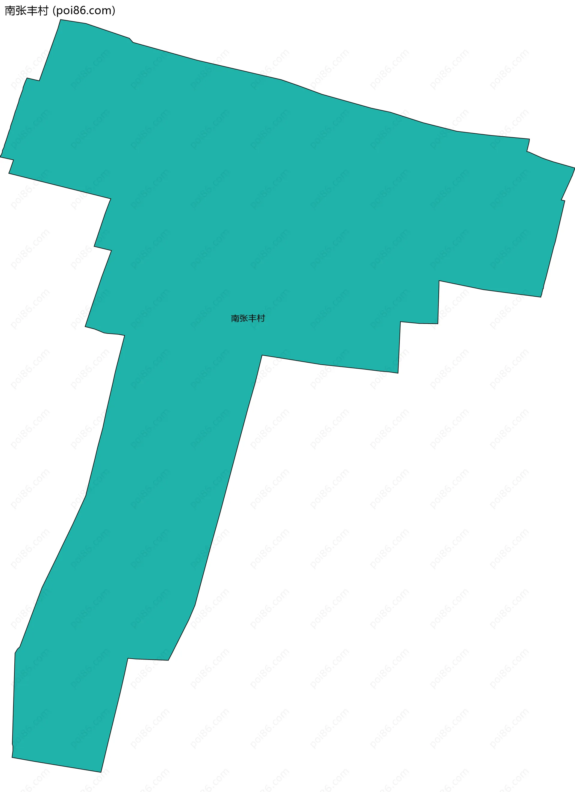 南张丰村边界地图