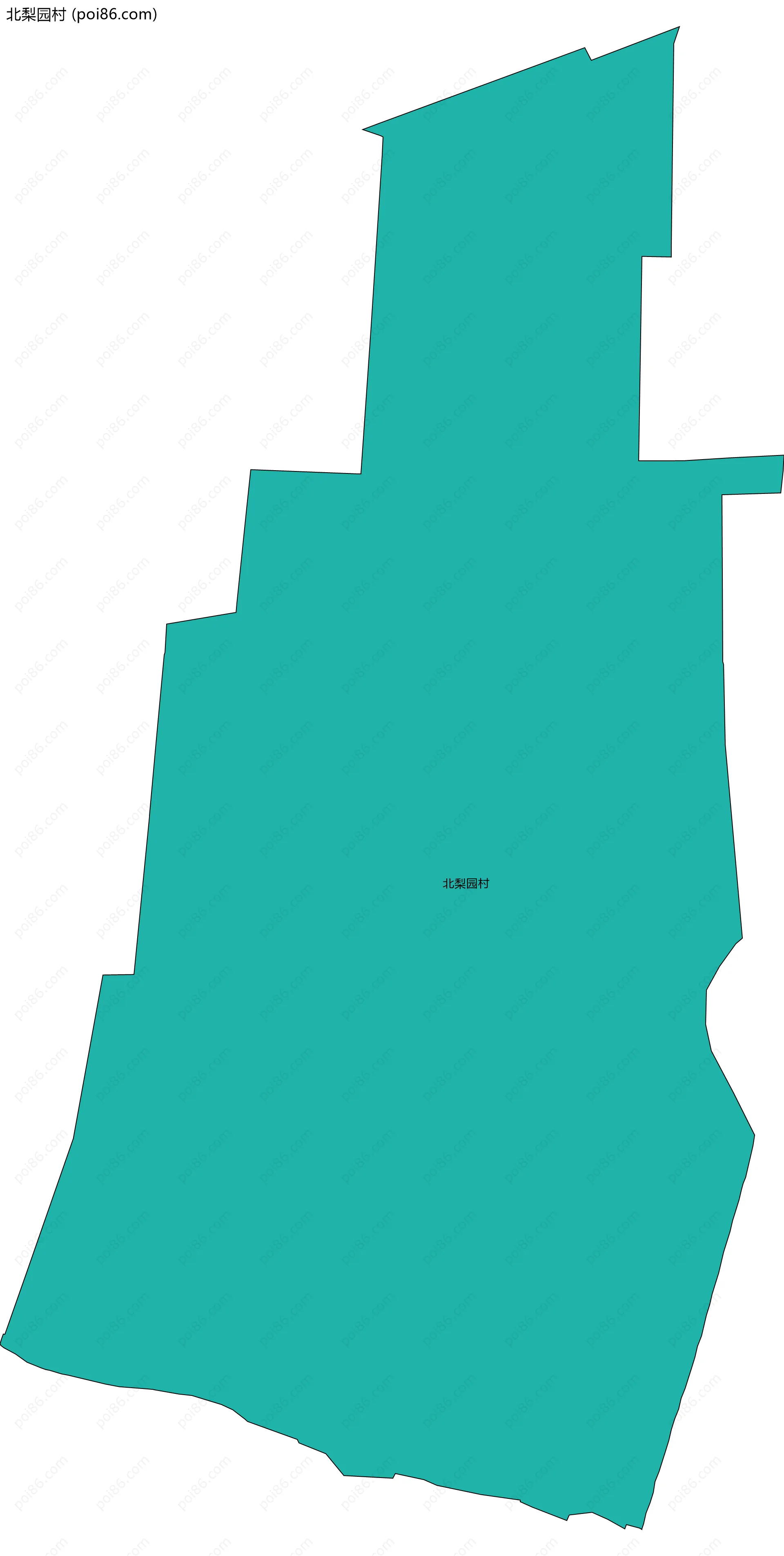 北梨园村边界地图