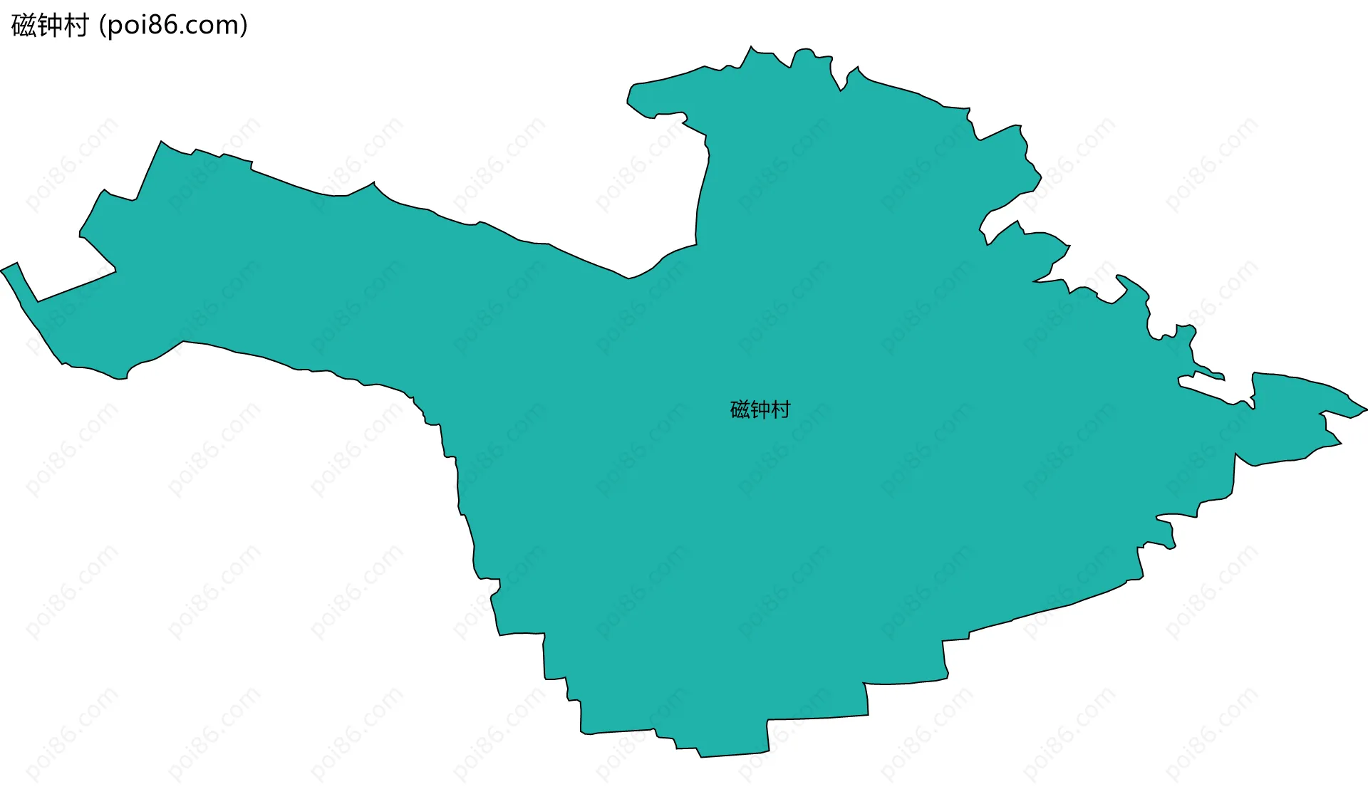 磁钟村边界地图