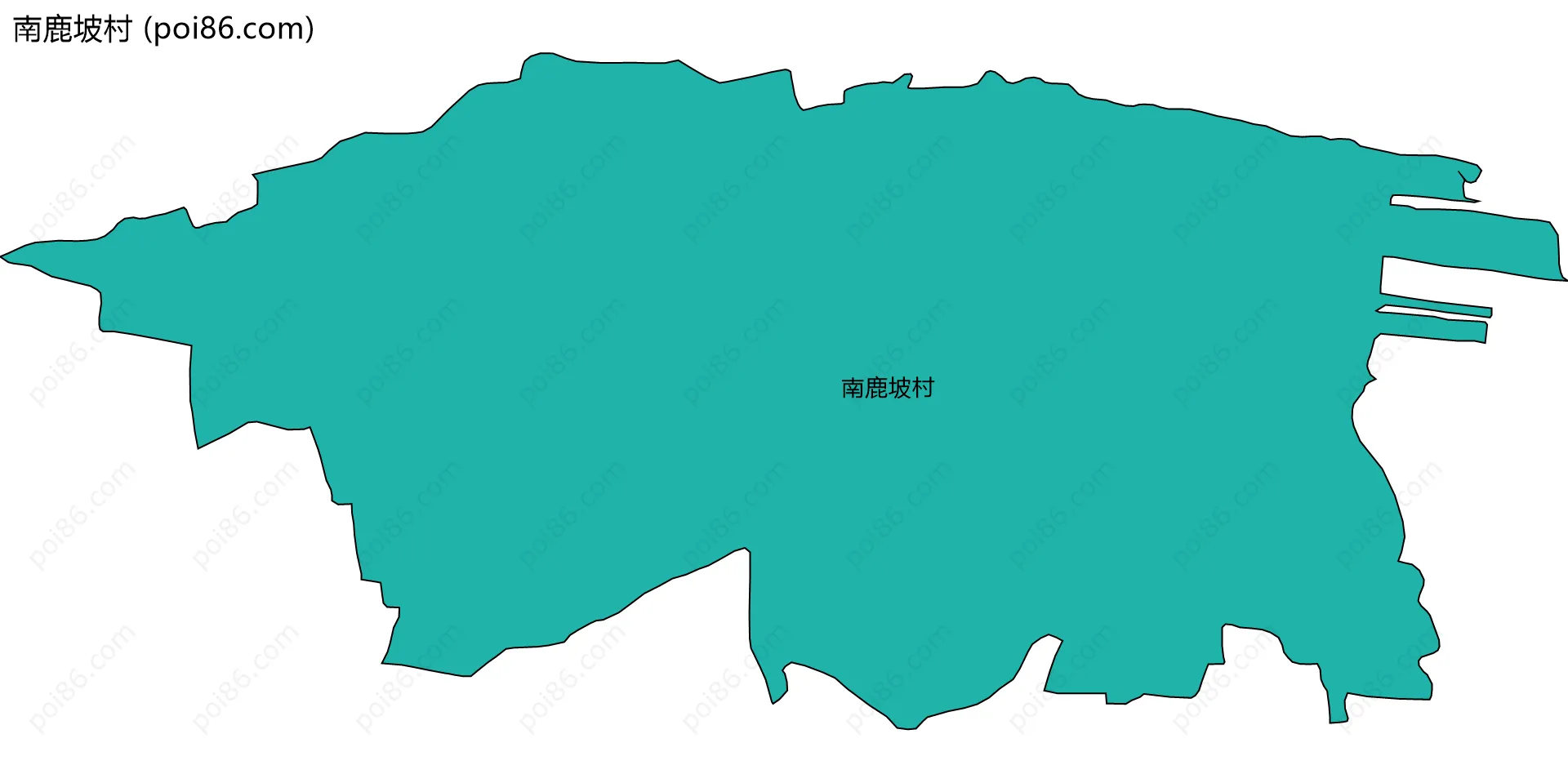 南鹿坡村边界地图