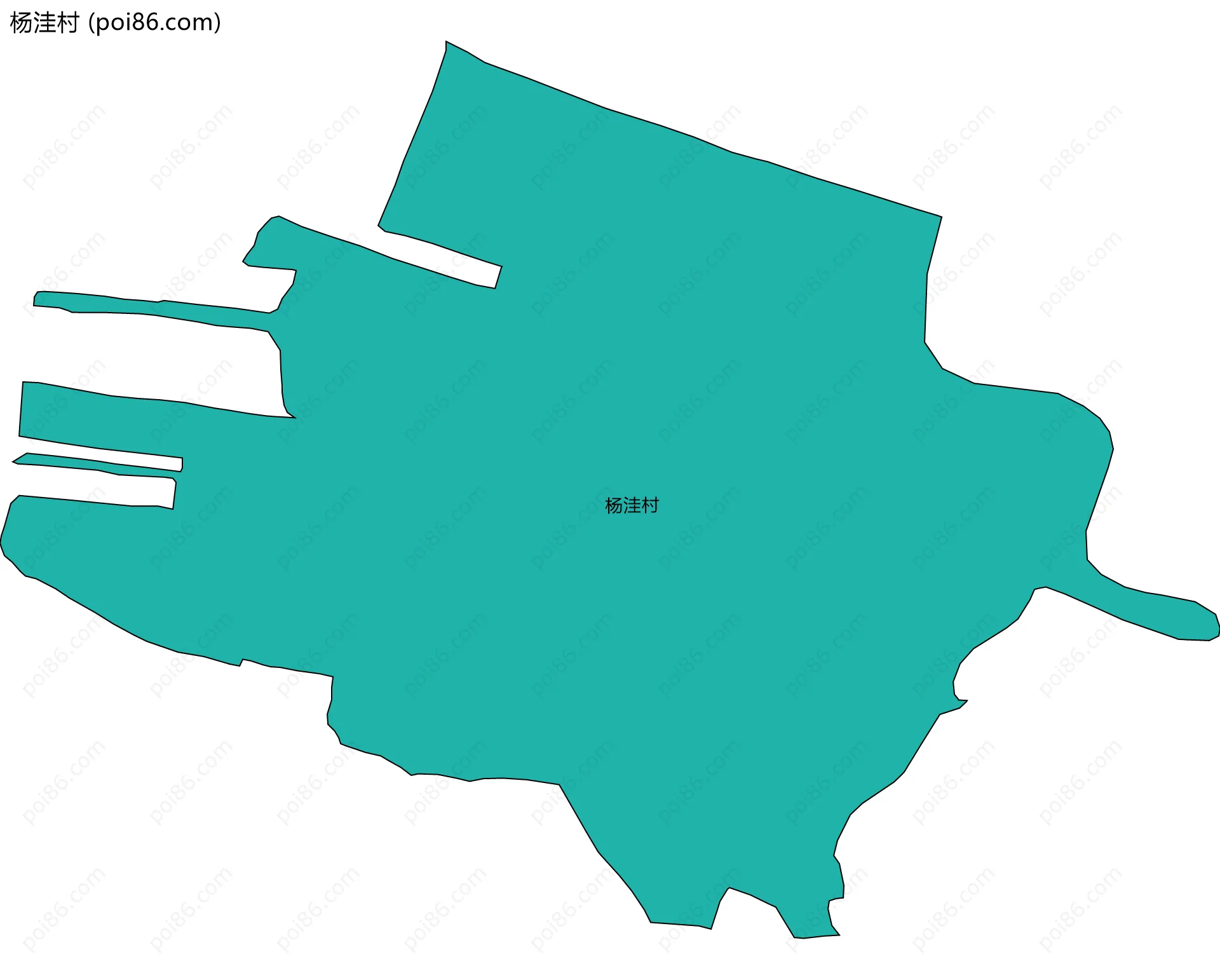 杨洼村边界地图