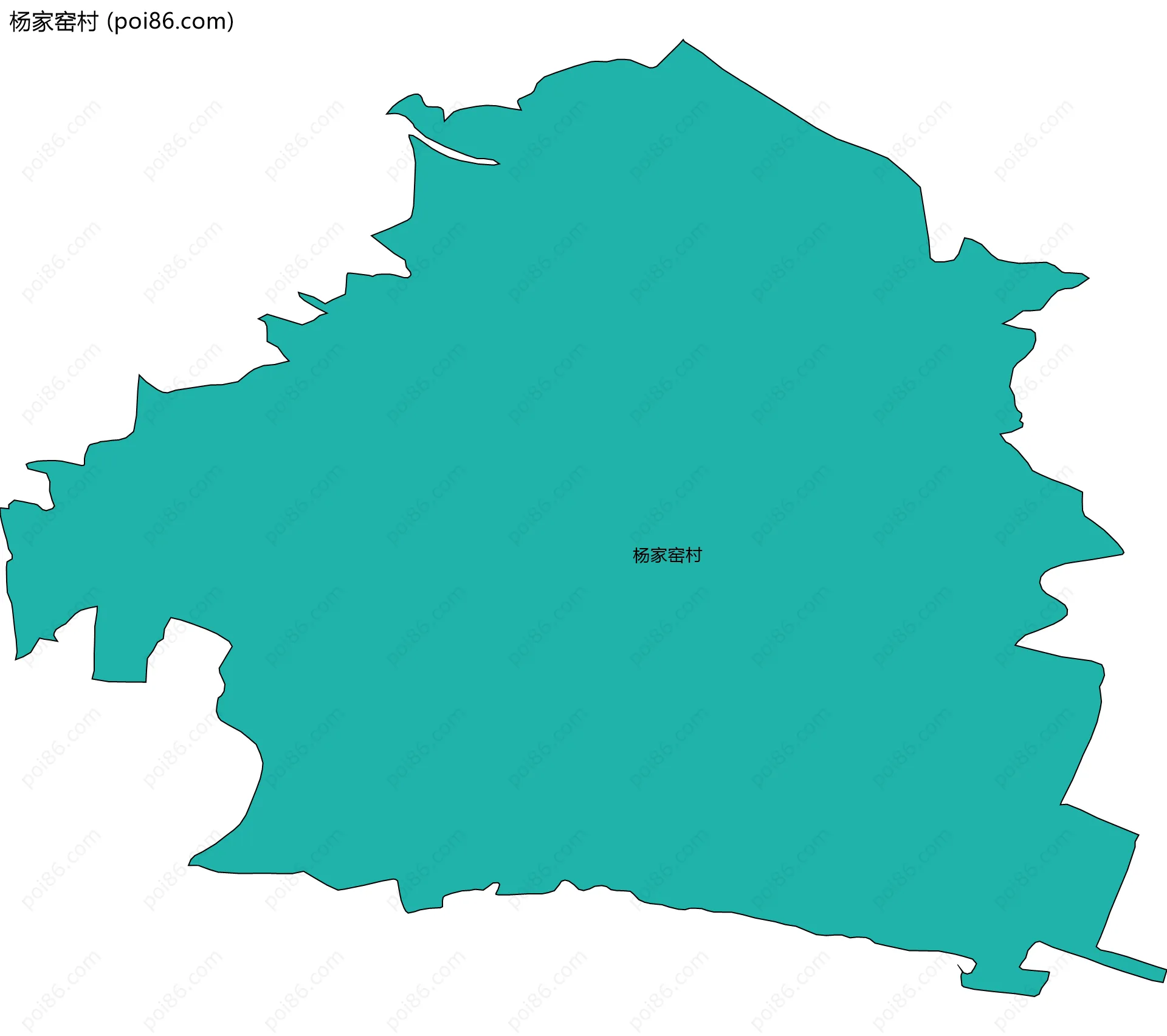 杨家窑村边界地图