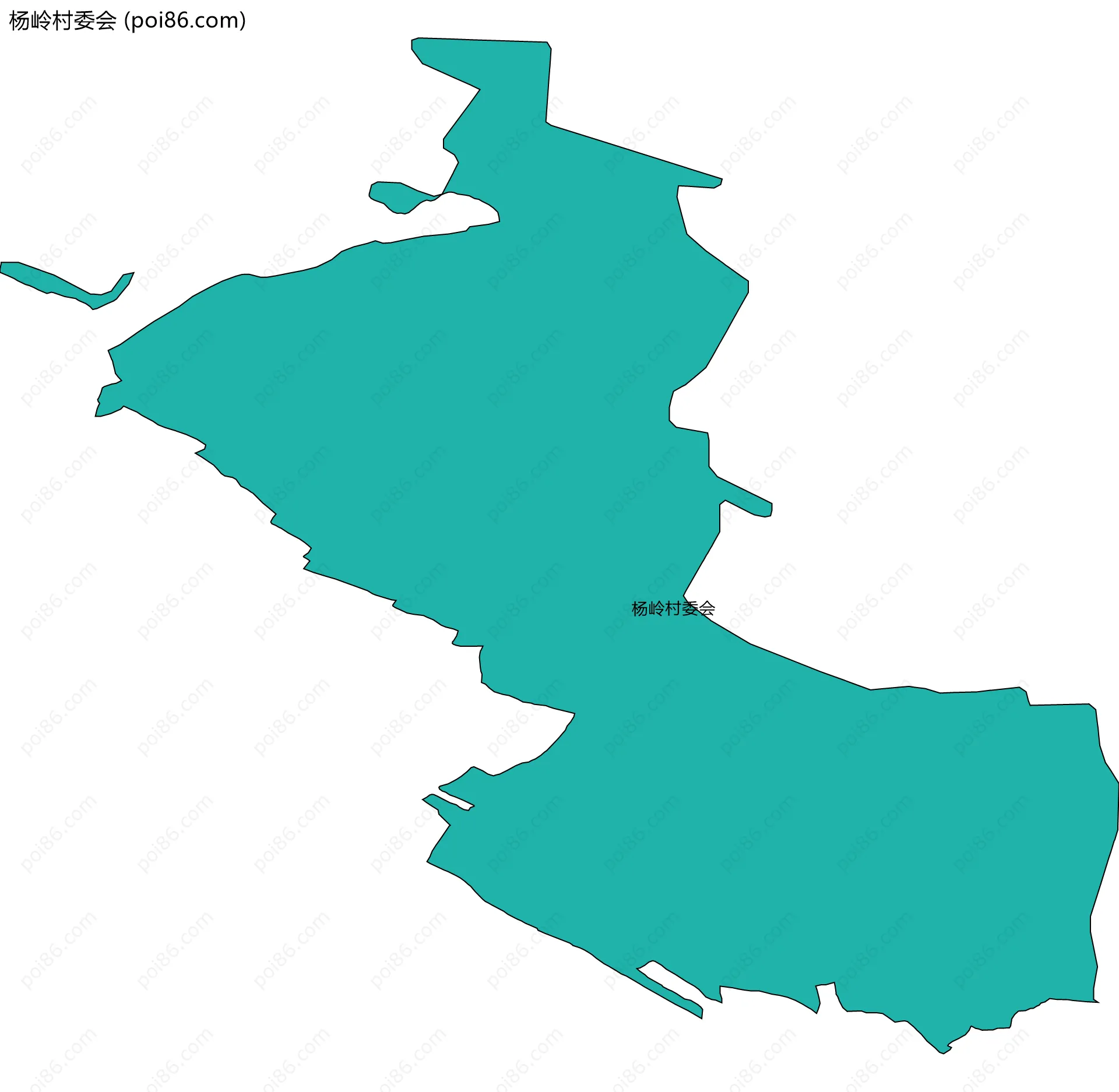 杨岭村委会边界地图