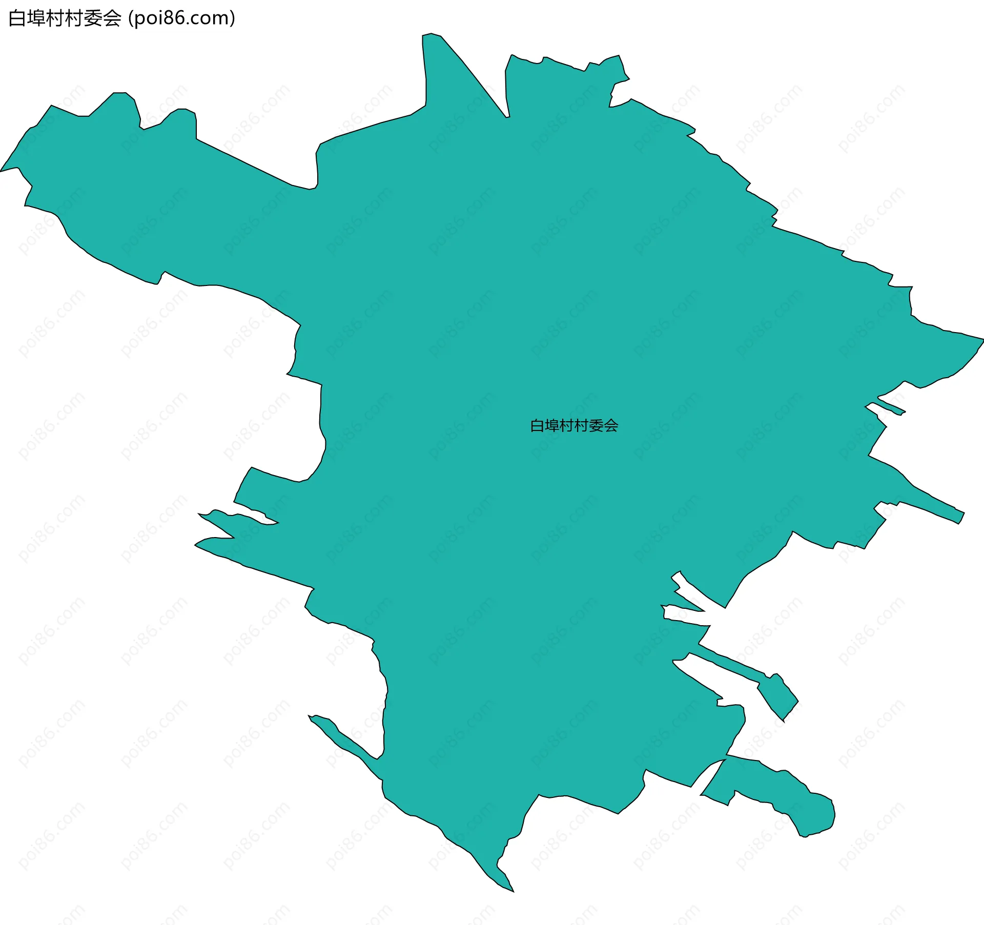 白埠村村委会边界地图