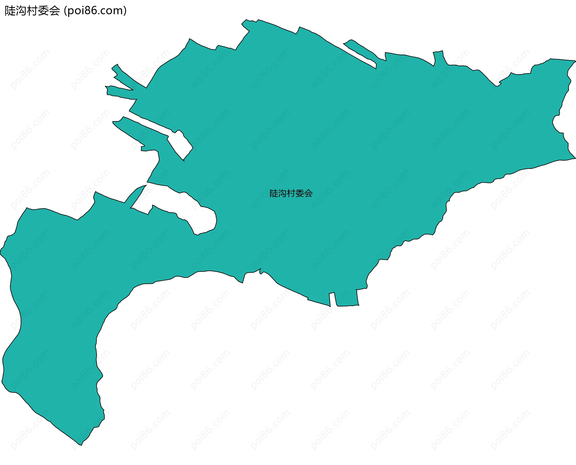陡沟村委会边界地图