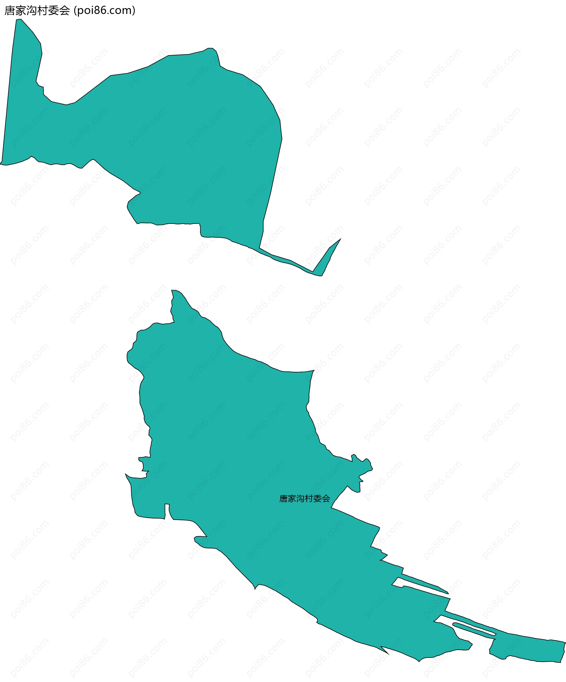 唐家沟村委会边界地图