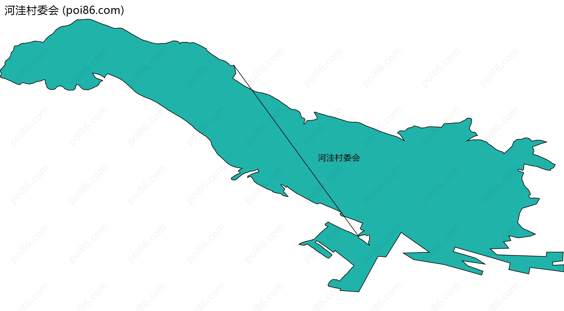 河洼村委会边界地图