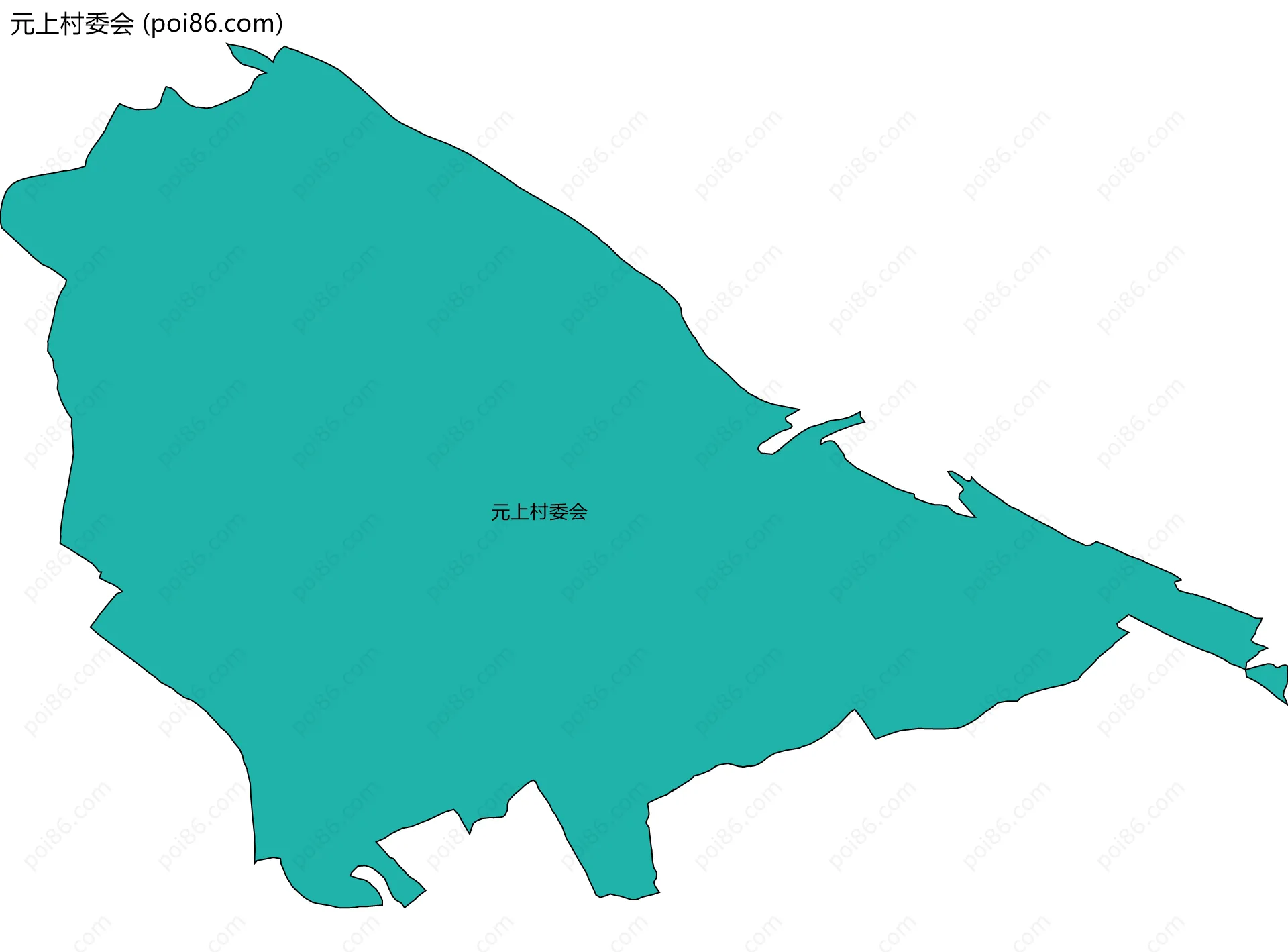 元上村委会边界地图