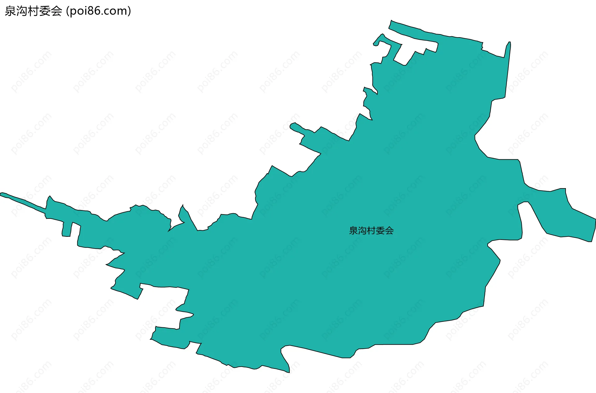 泉沟村委会边界地图