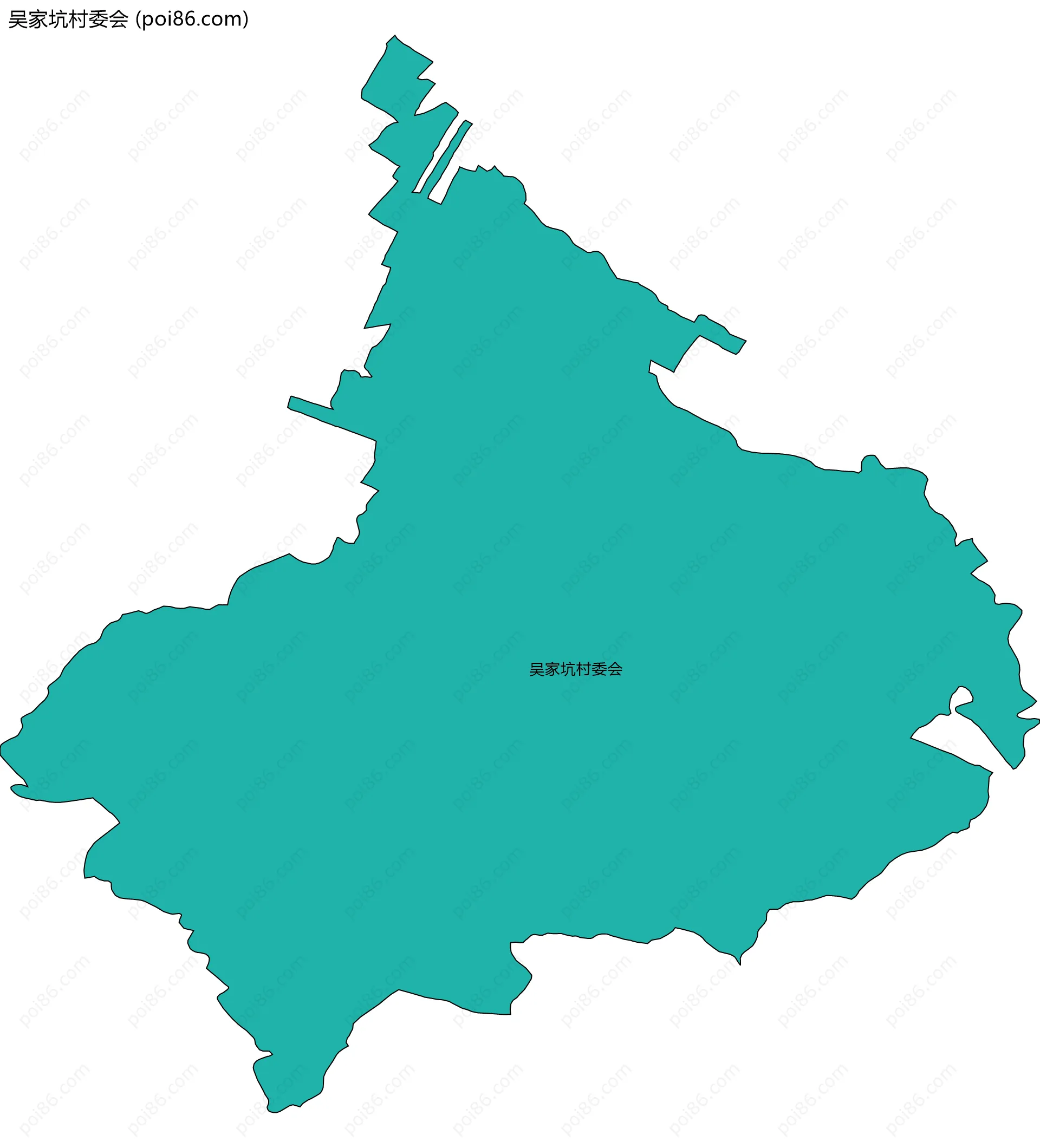 吴家坑村委会边界地图