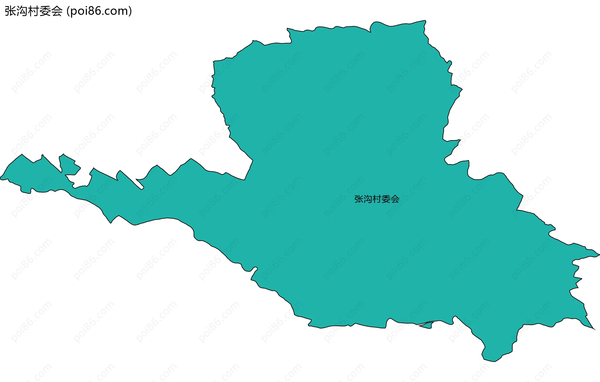 张沟村委会边界地图