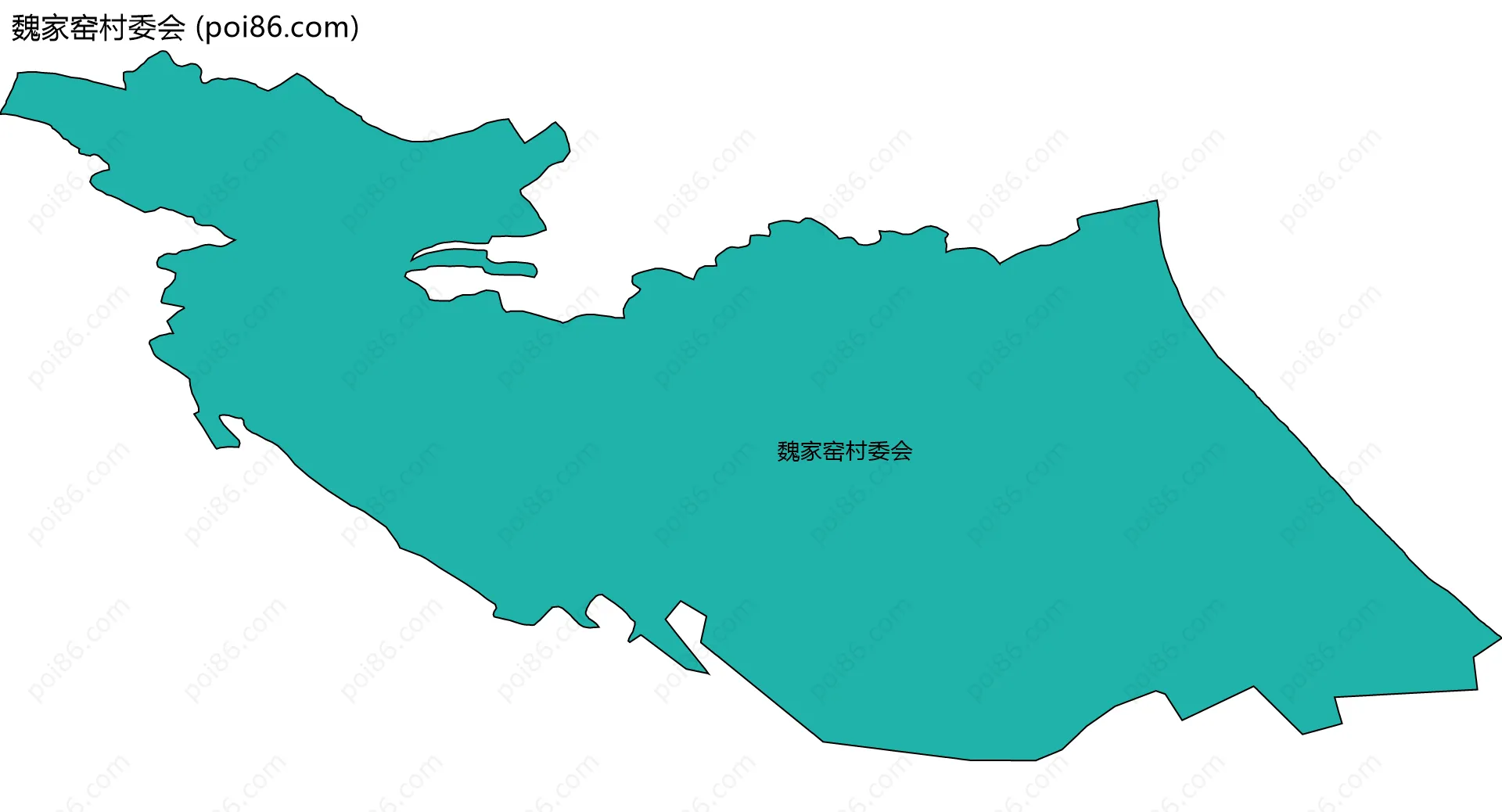 魏家窑村委会边界地图