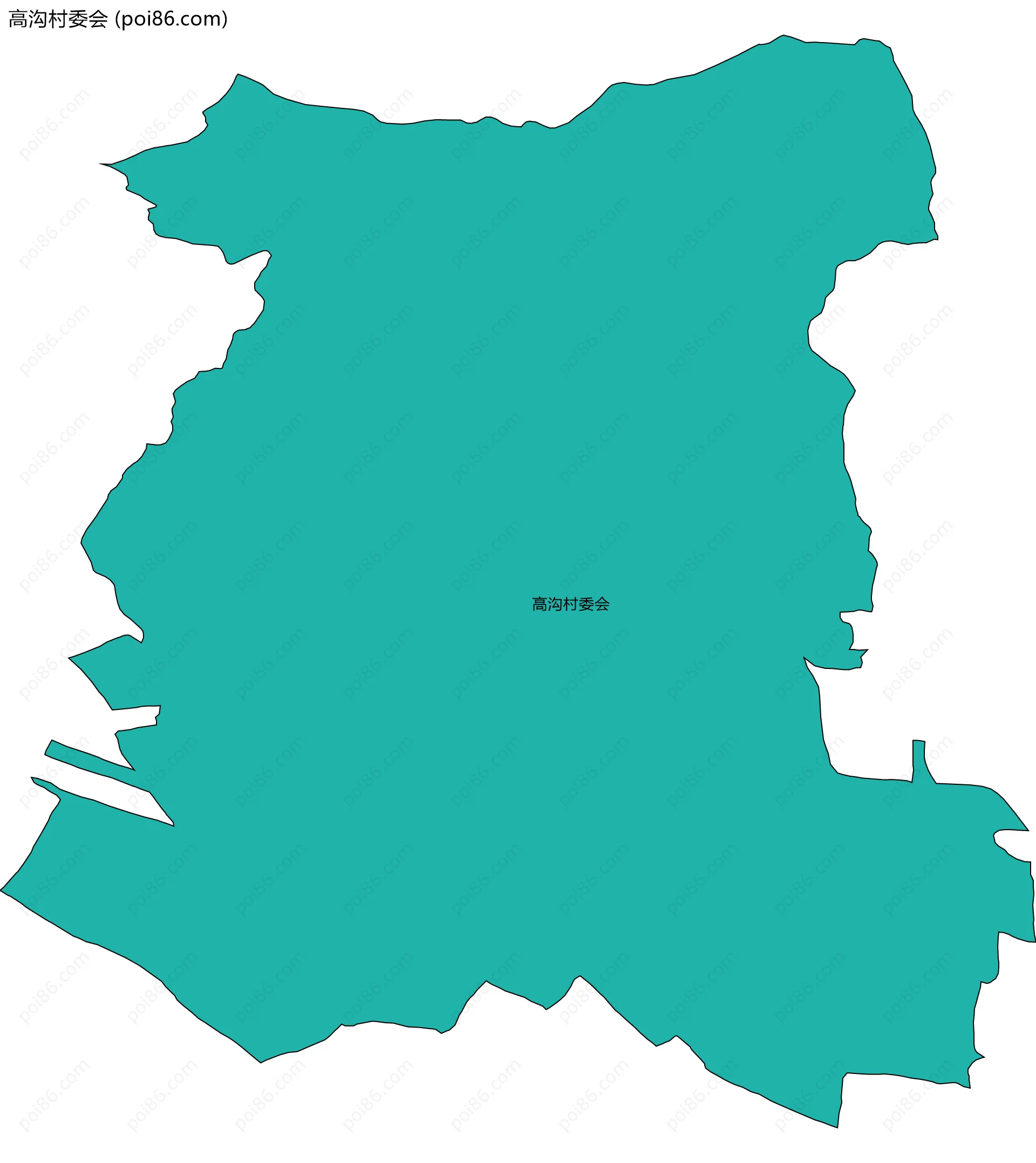 高沟村委会边界地图