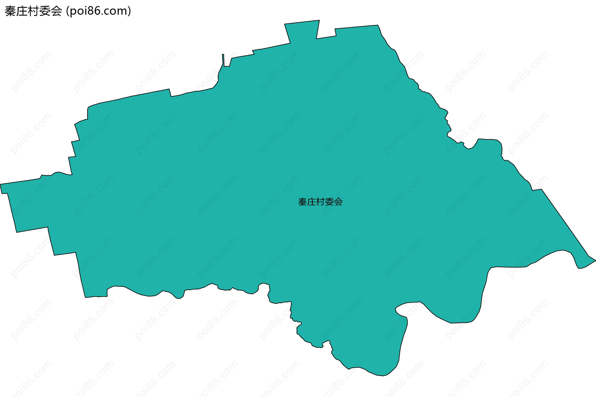 秦庄村委会边界地图