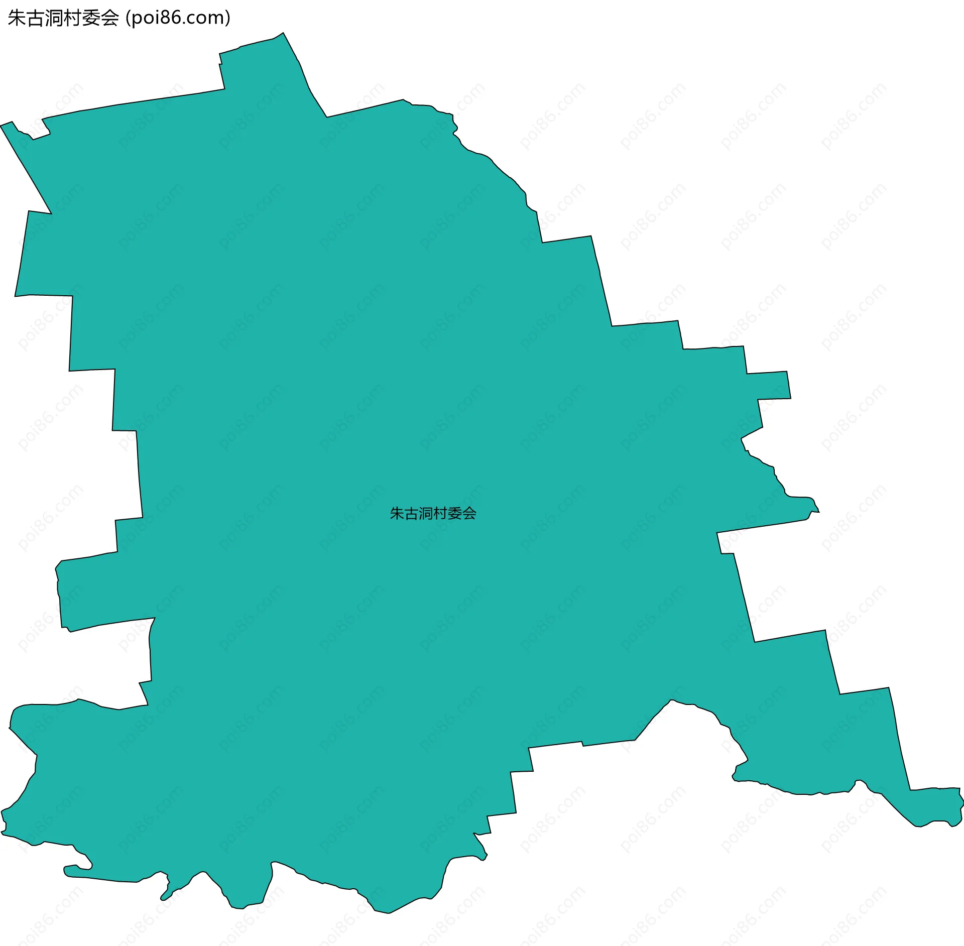 朱古洞村委会边界地图