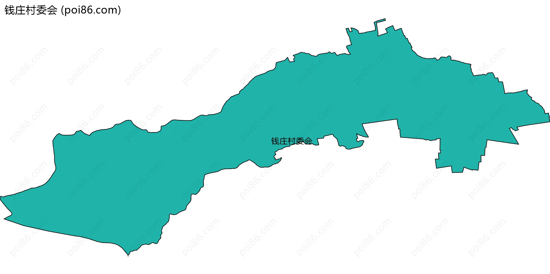 钱庄村委会边界地图