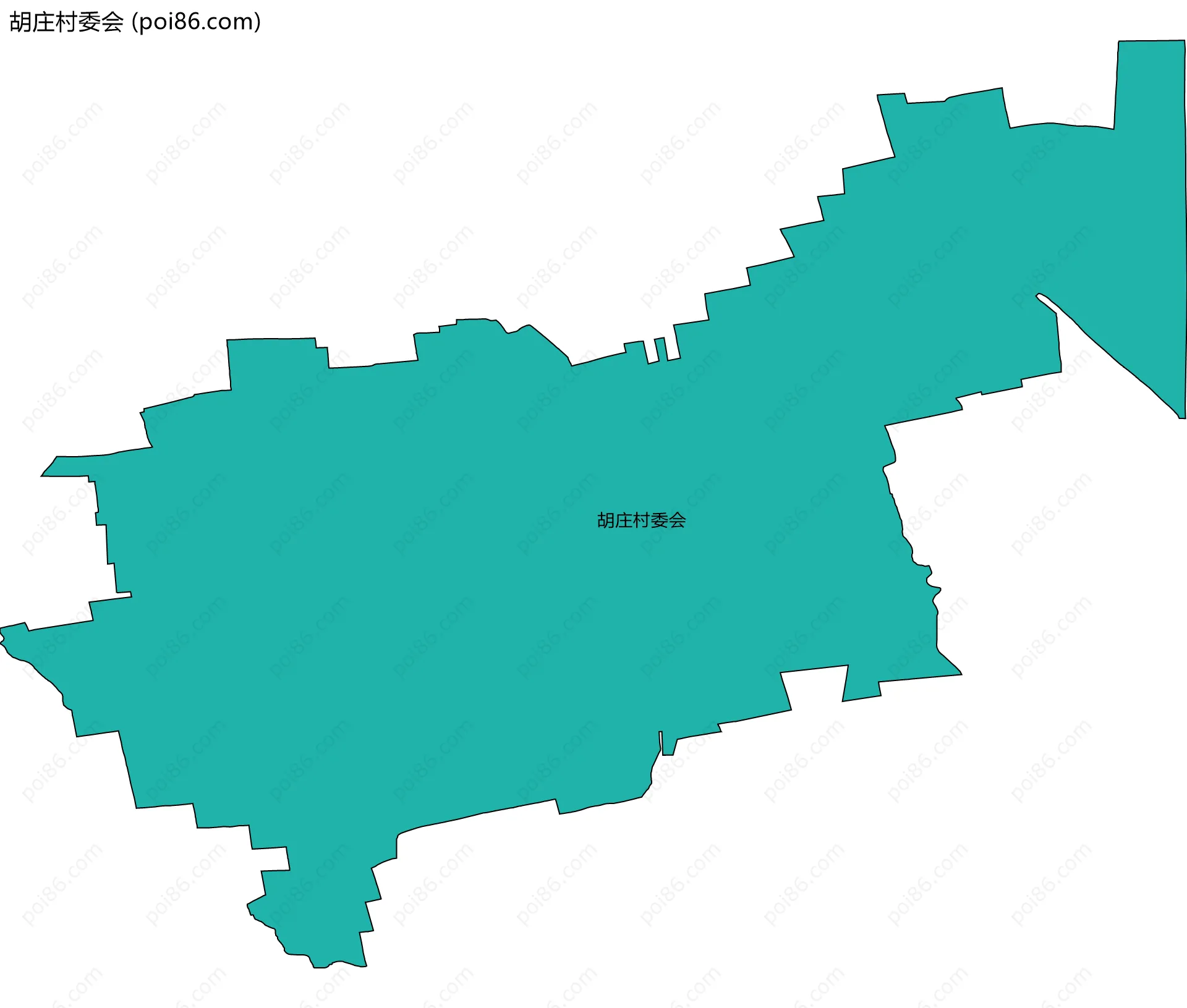 胡庄村委会边界地图