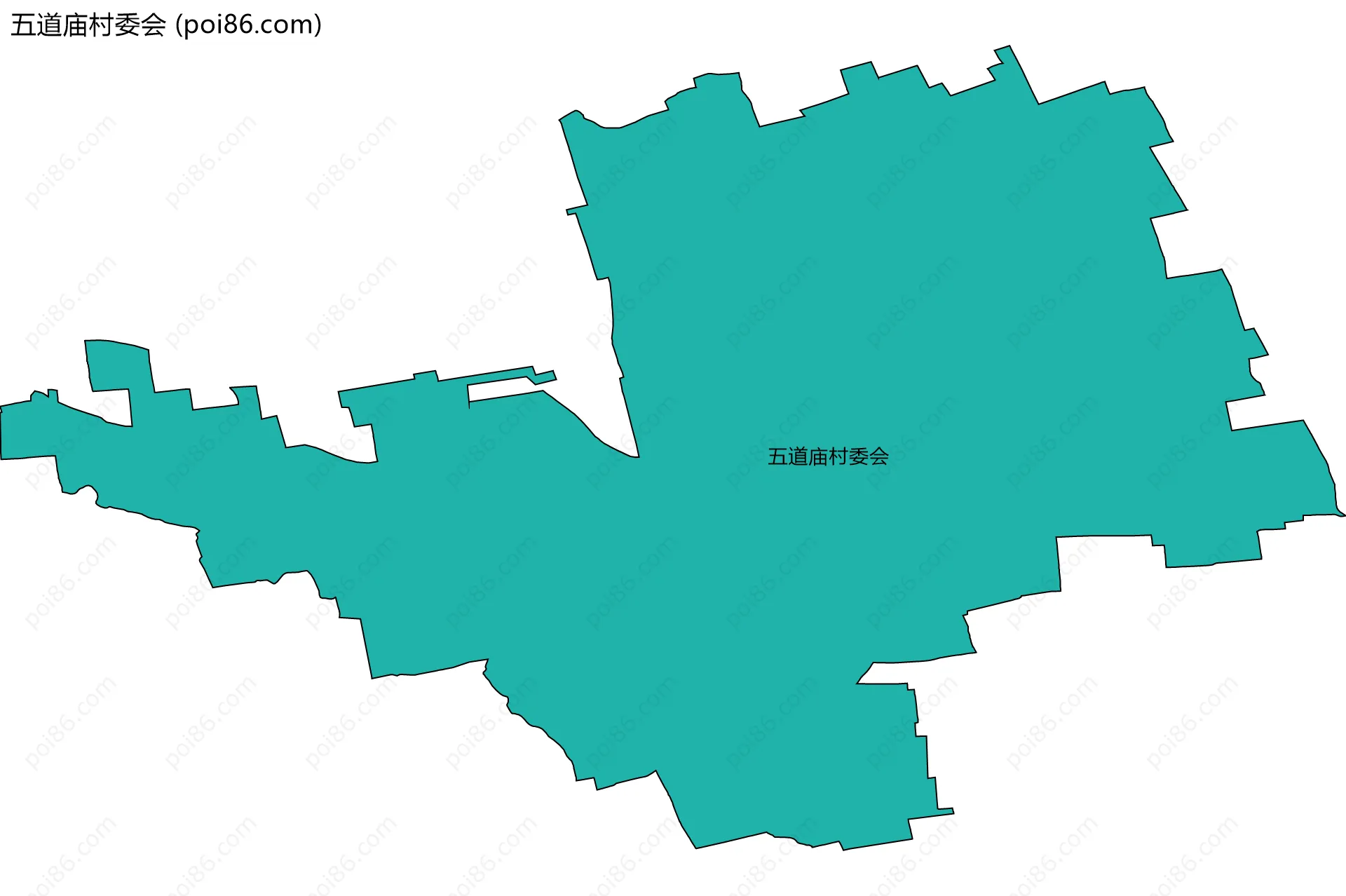 五道庙村委会边界地图