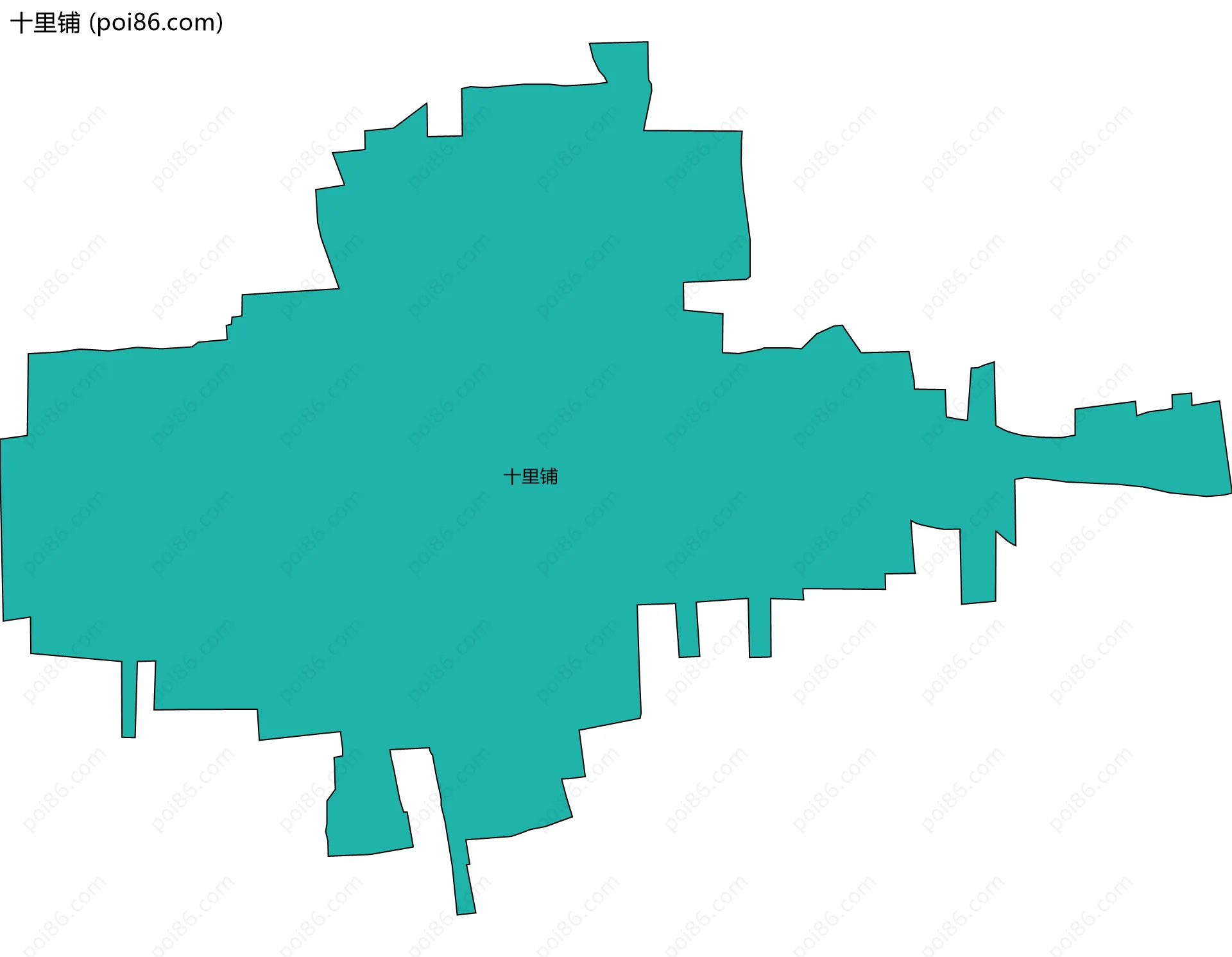十里铺边界地图