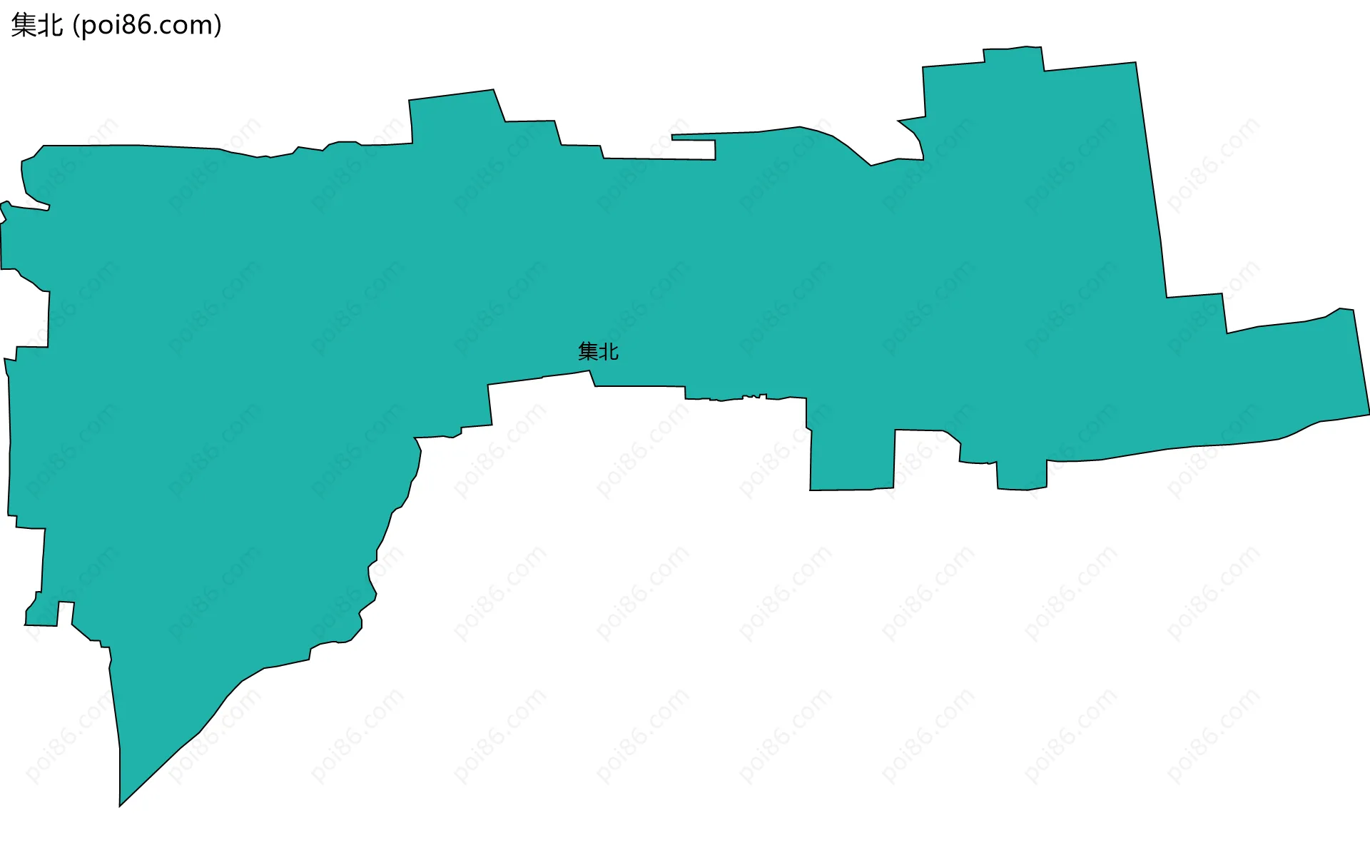 集北边界地图