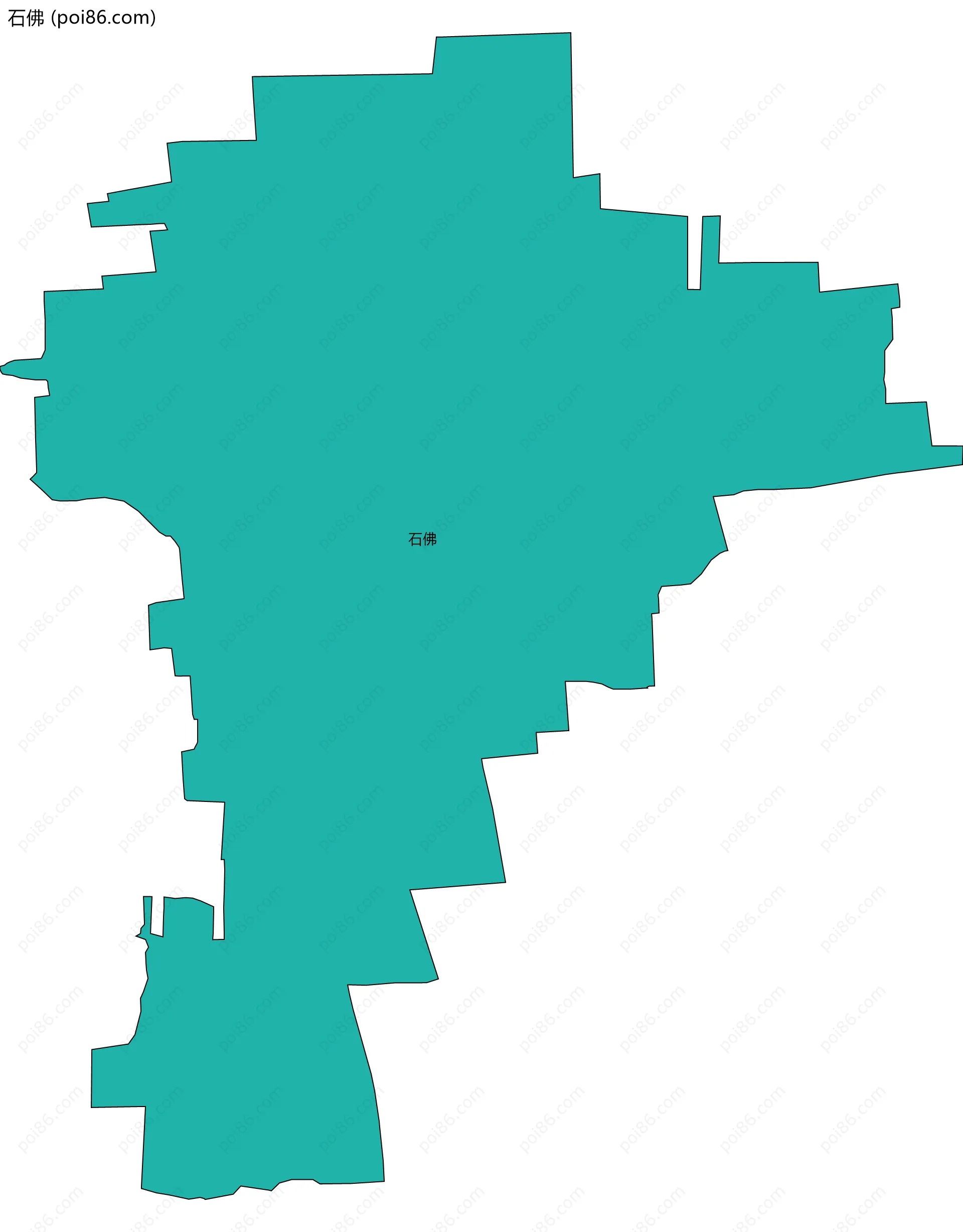 石佛边界地图