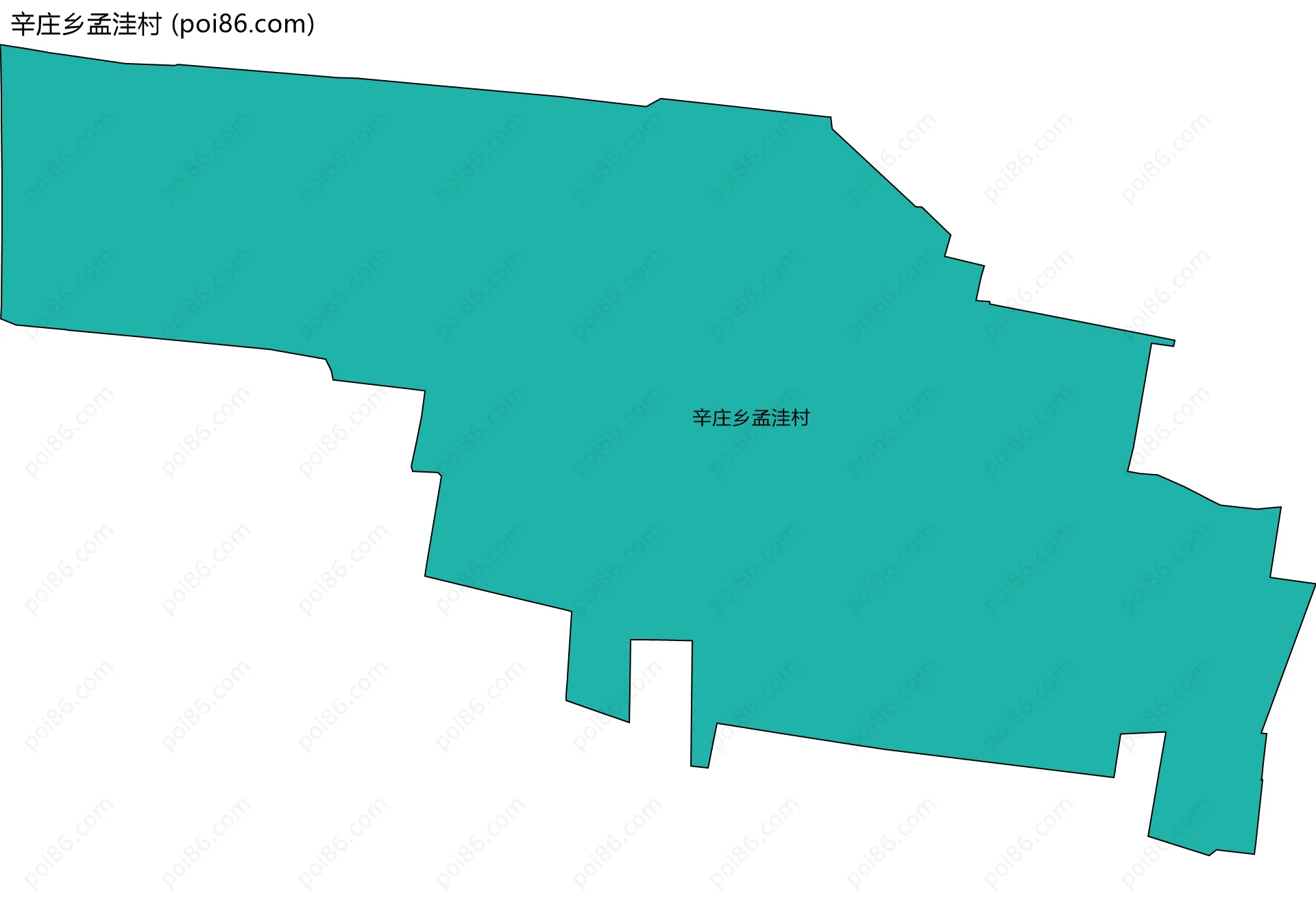 辛庄乡孟洼村边界地图