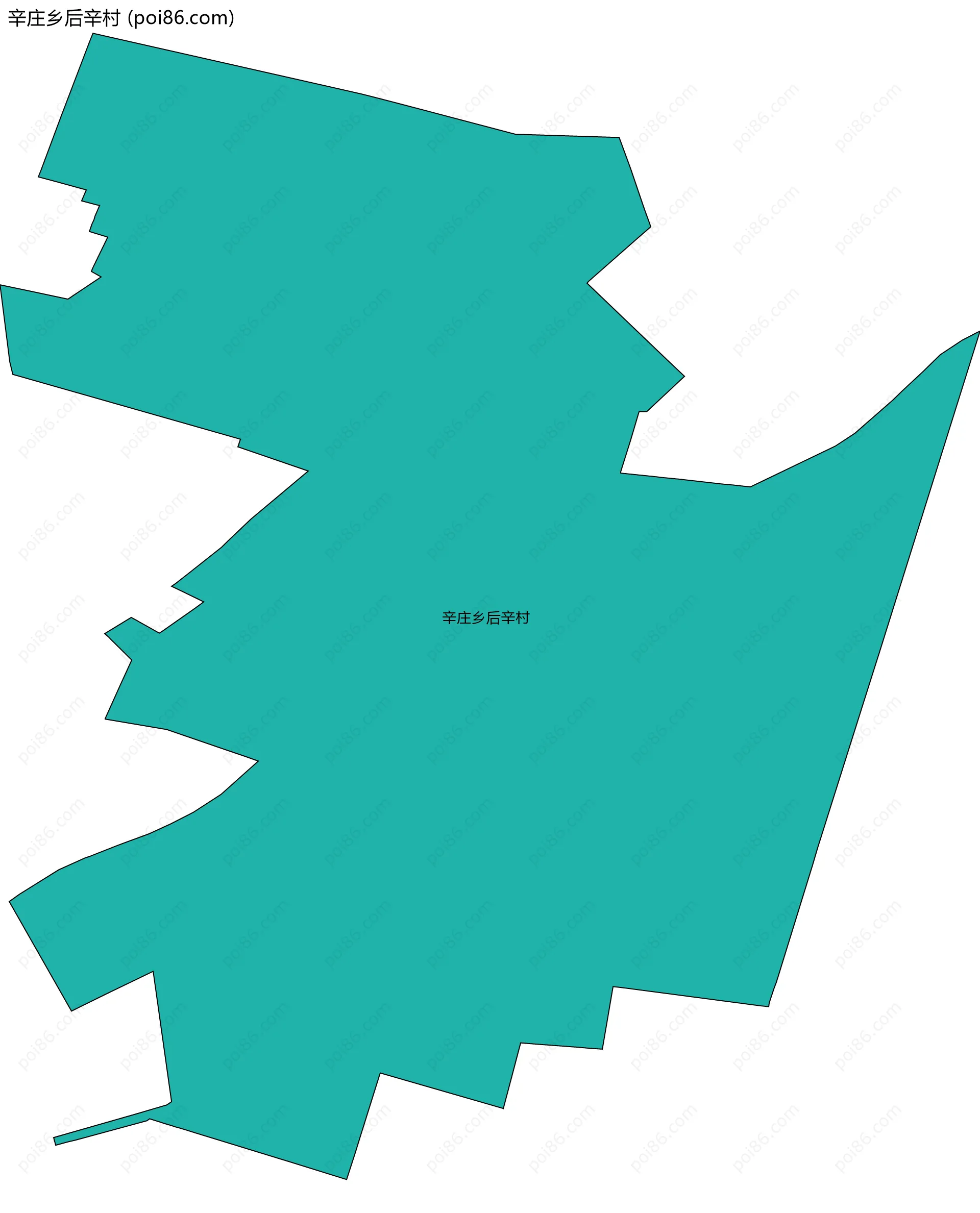 辛庄乡后辛村边界地图