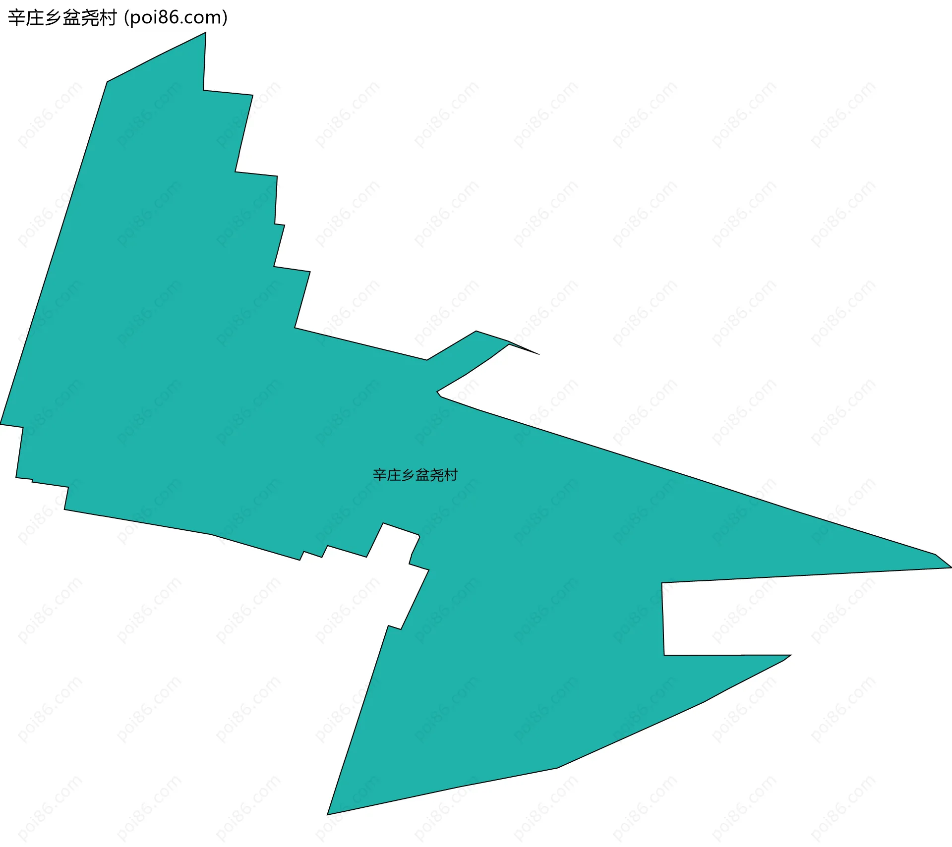 辛庄乡盆尧村边界地图