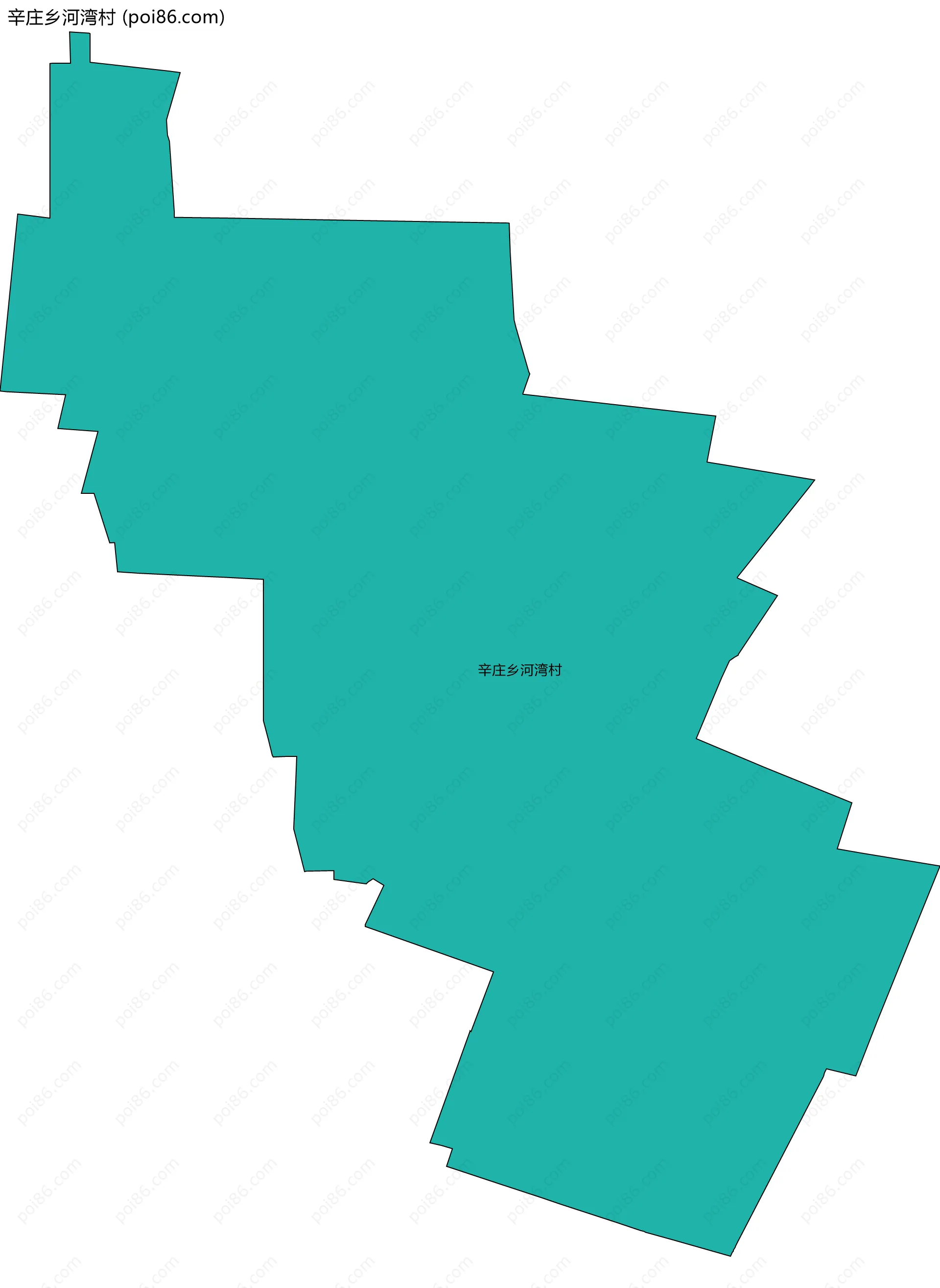 辛庄乡河湾村边界地图