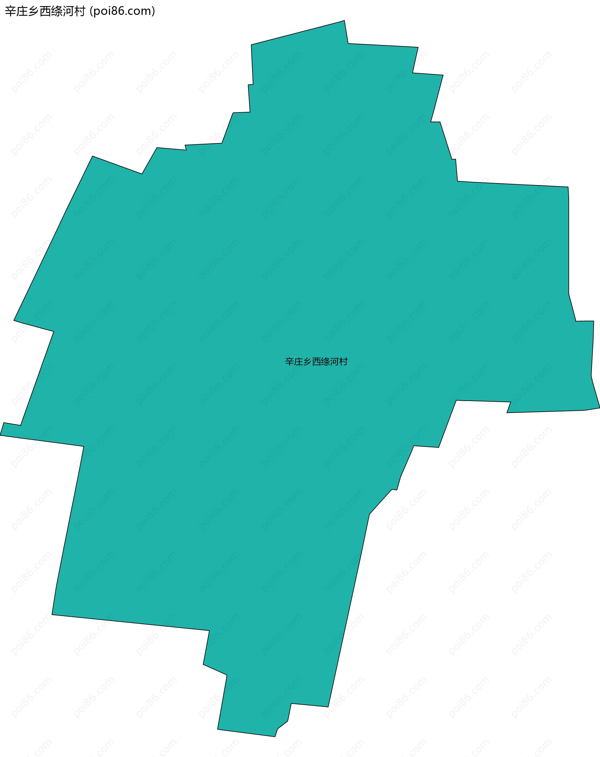 辛庄乡西绦河村边界地图