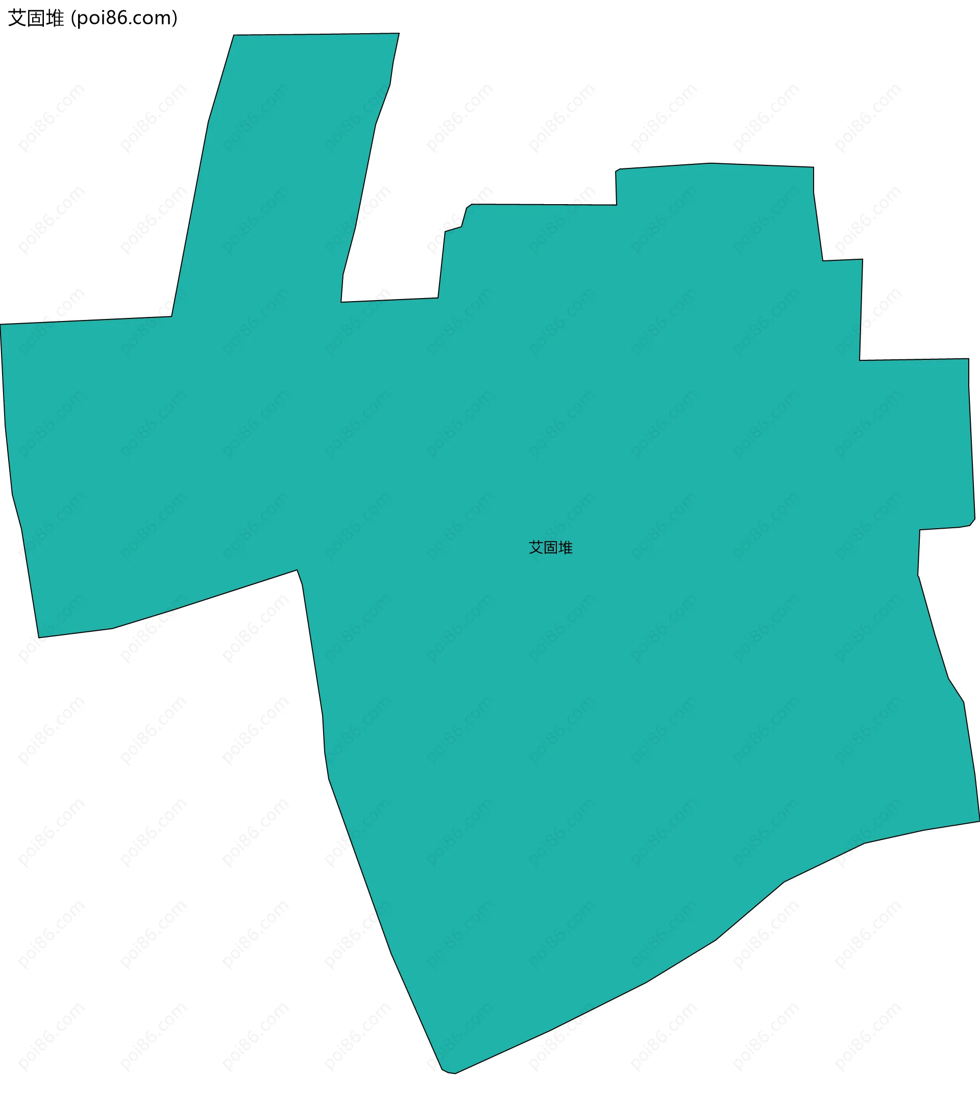 艾固堆边界地图