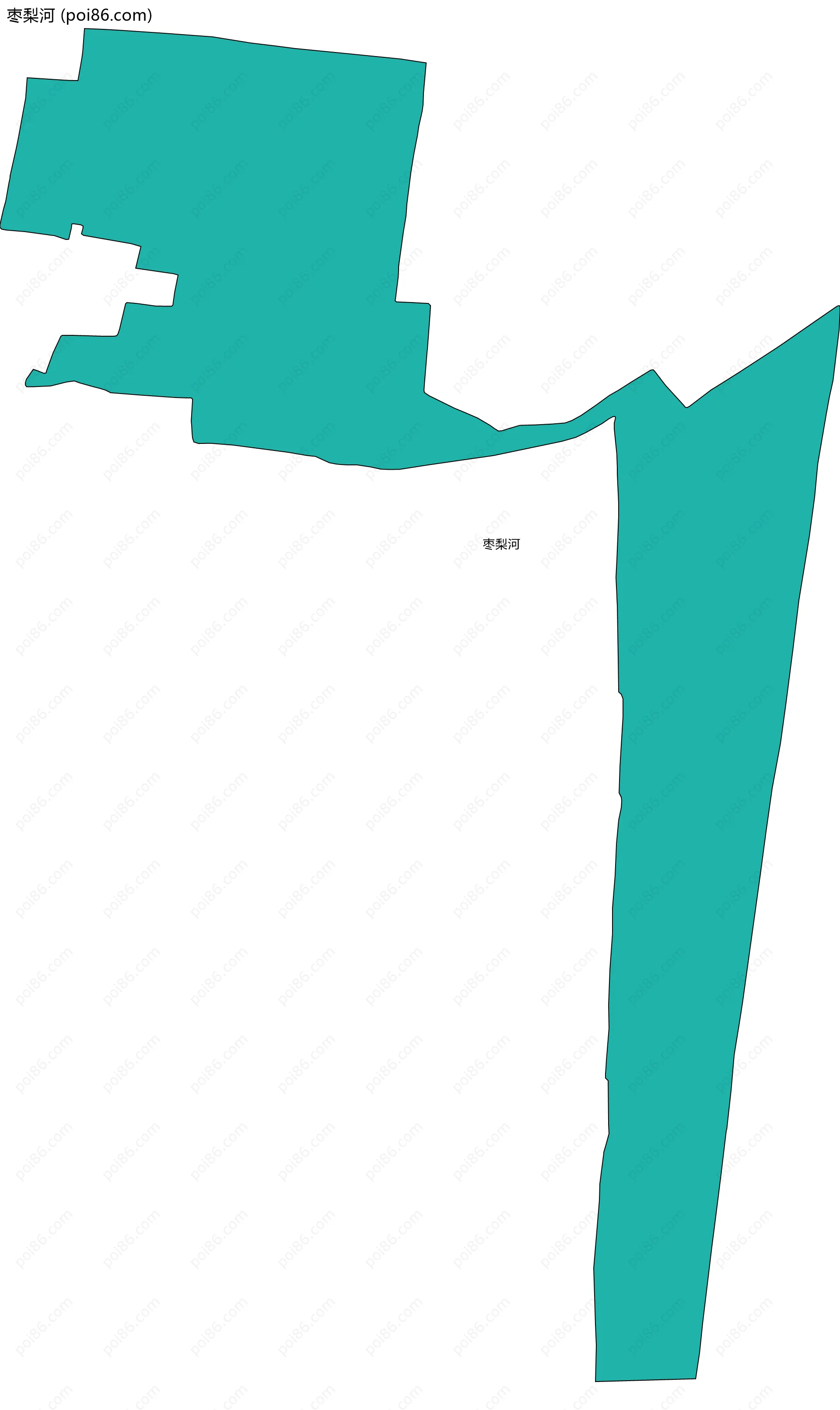 枣梨河边界地图