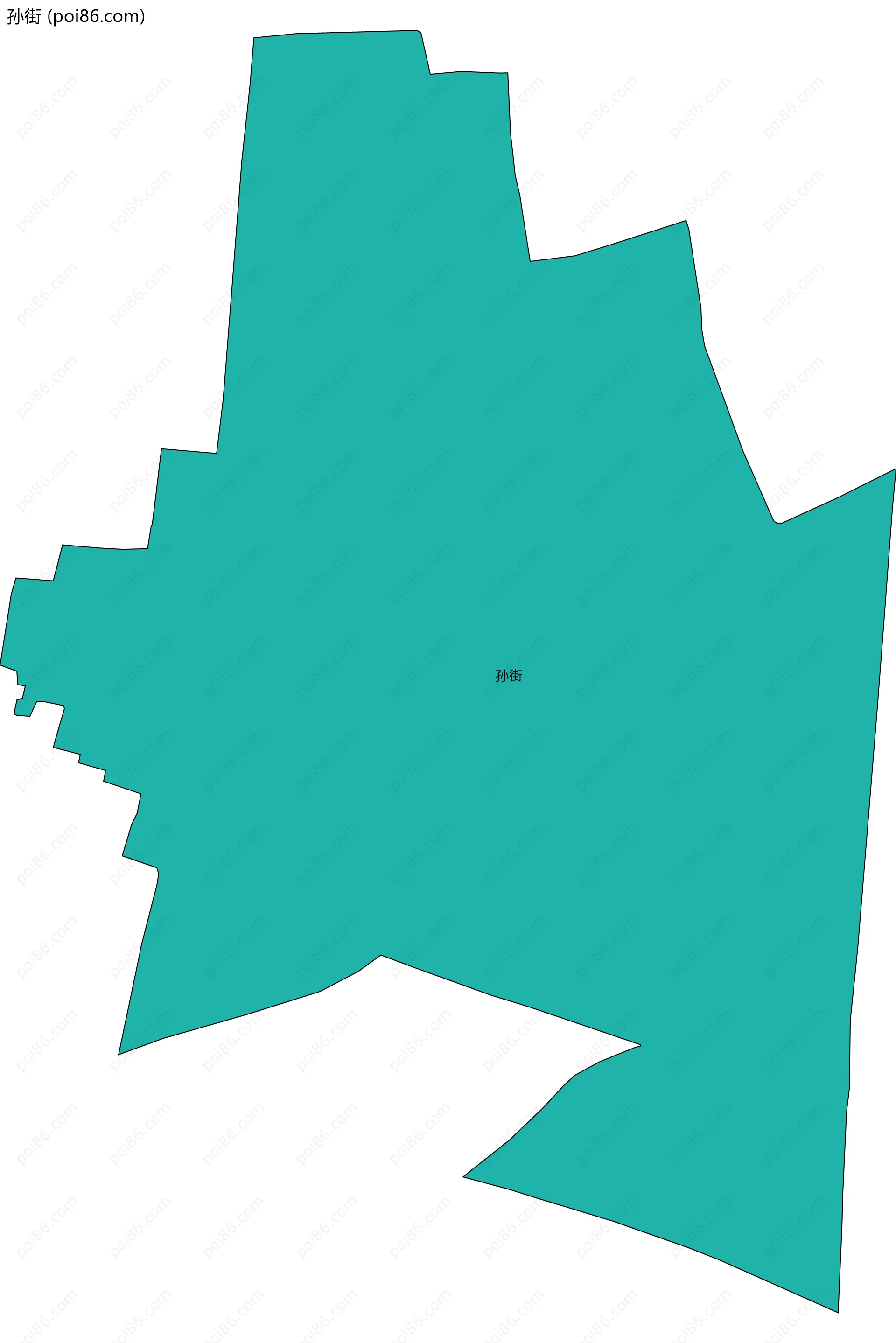 孙街边界地图