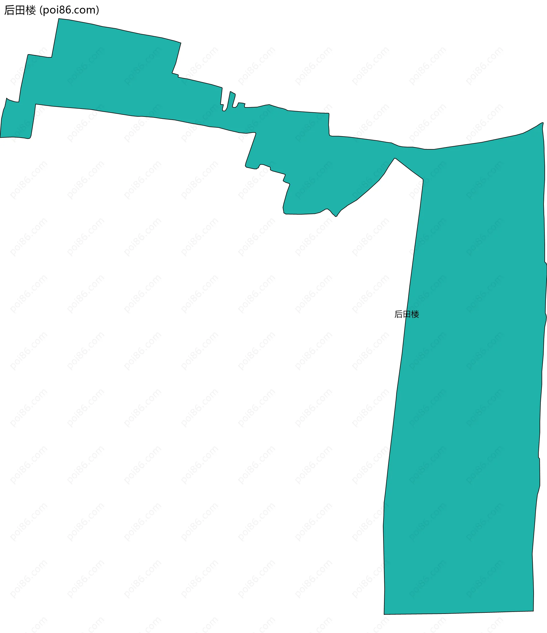 后田楼边界地图