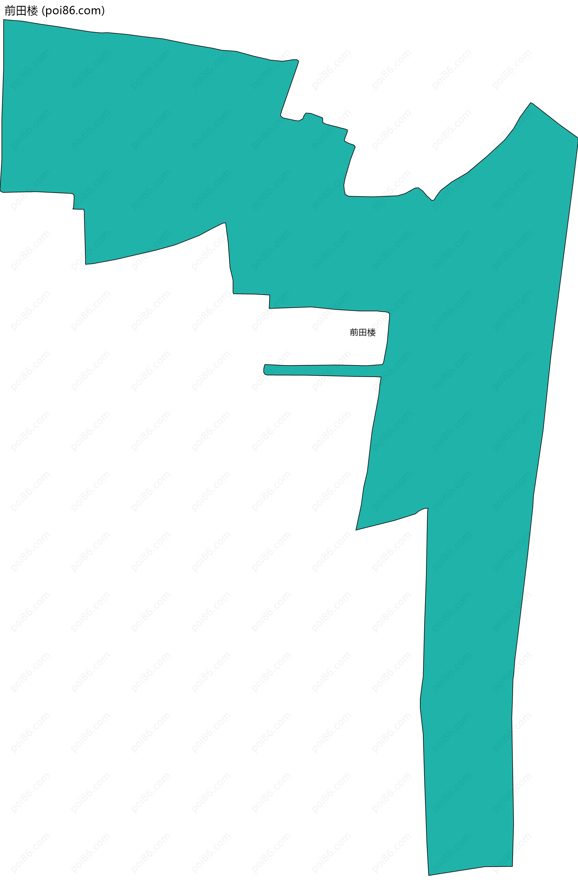 前田楼边界地图