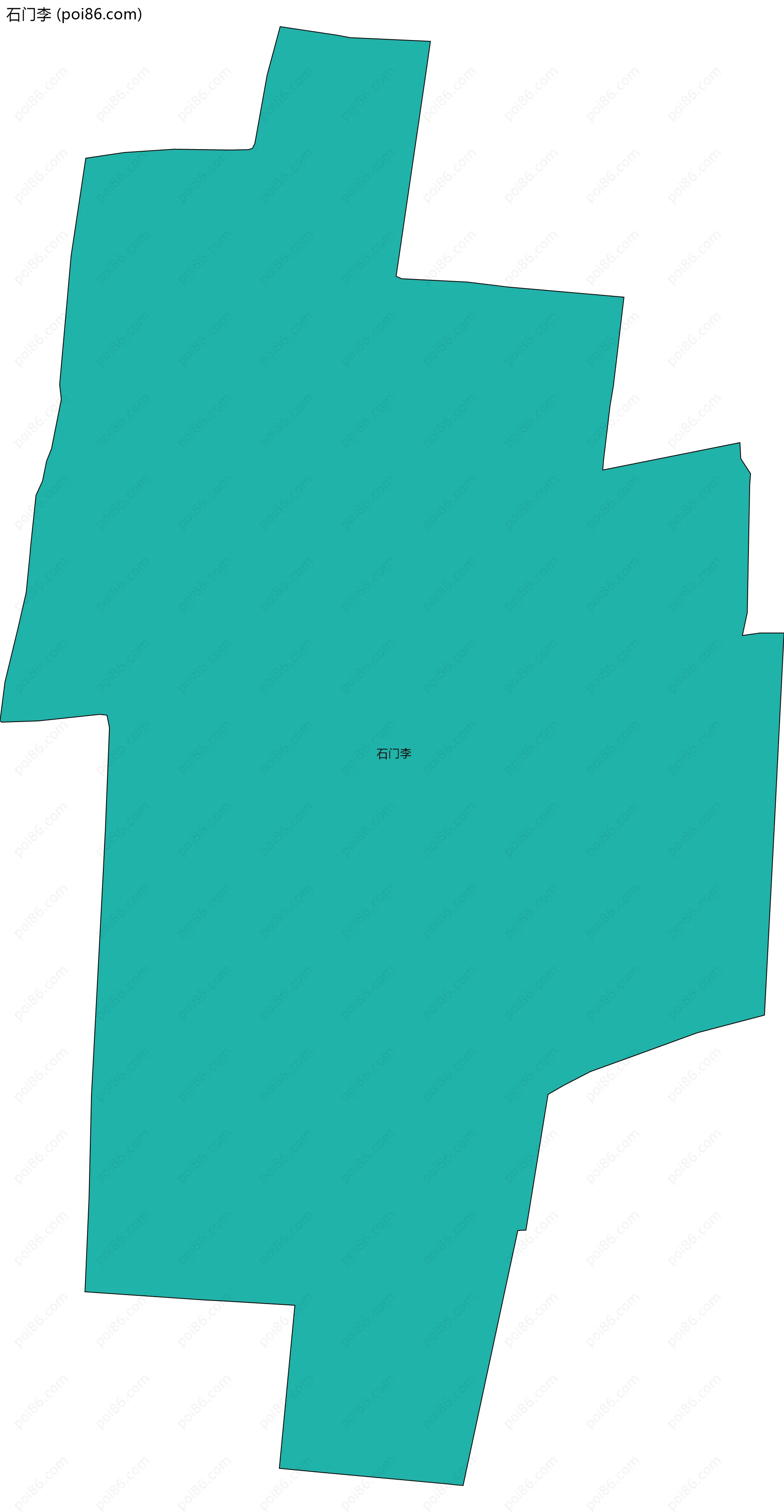 石门李边界地图