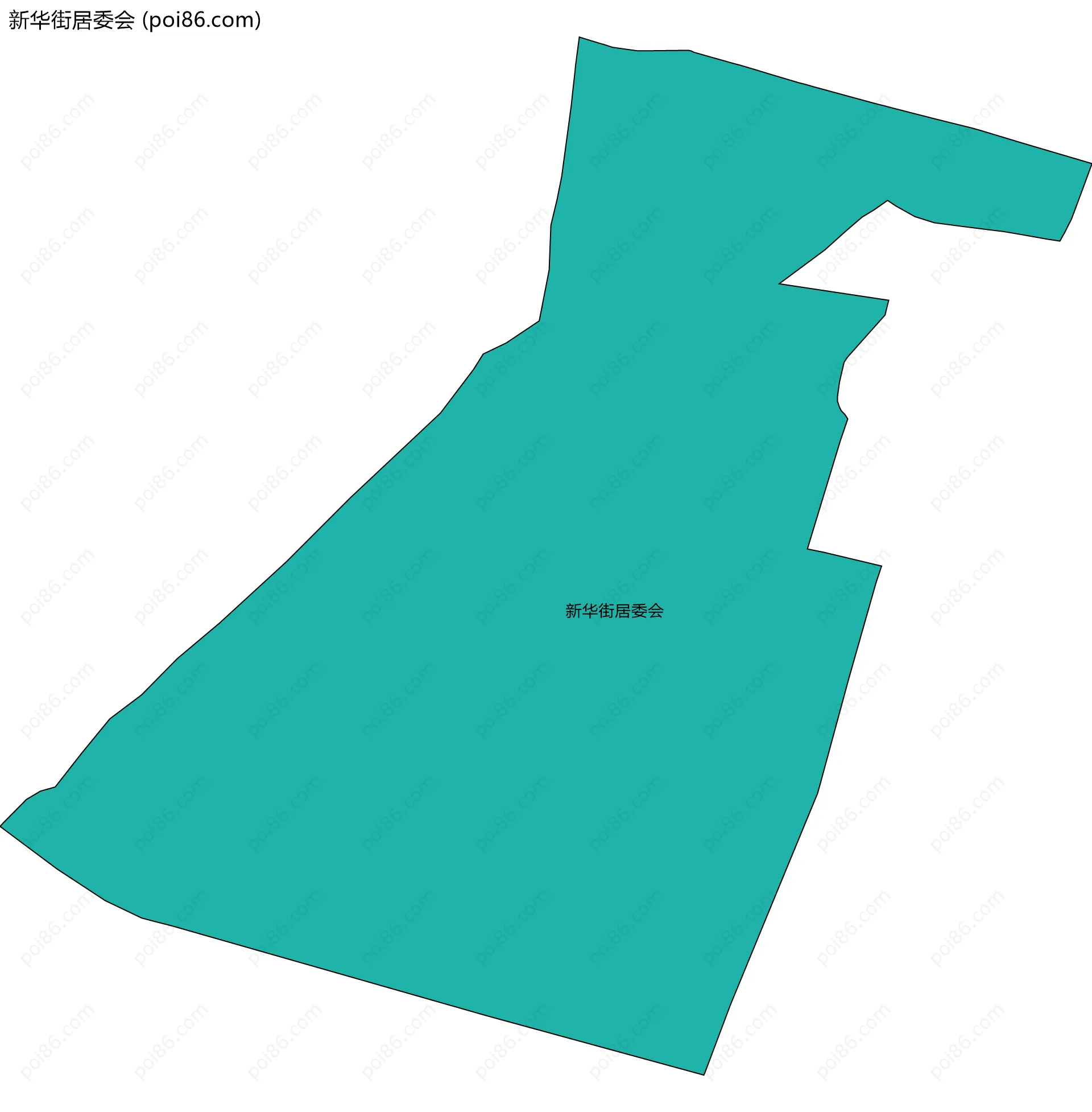 新华街居委会边界地图