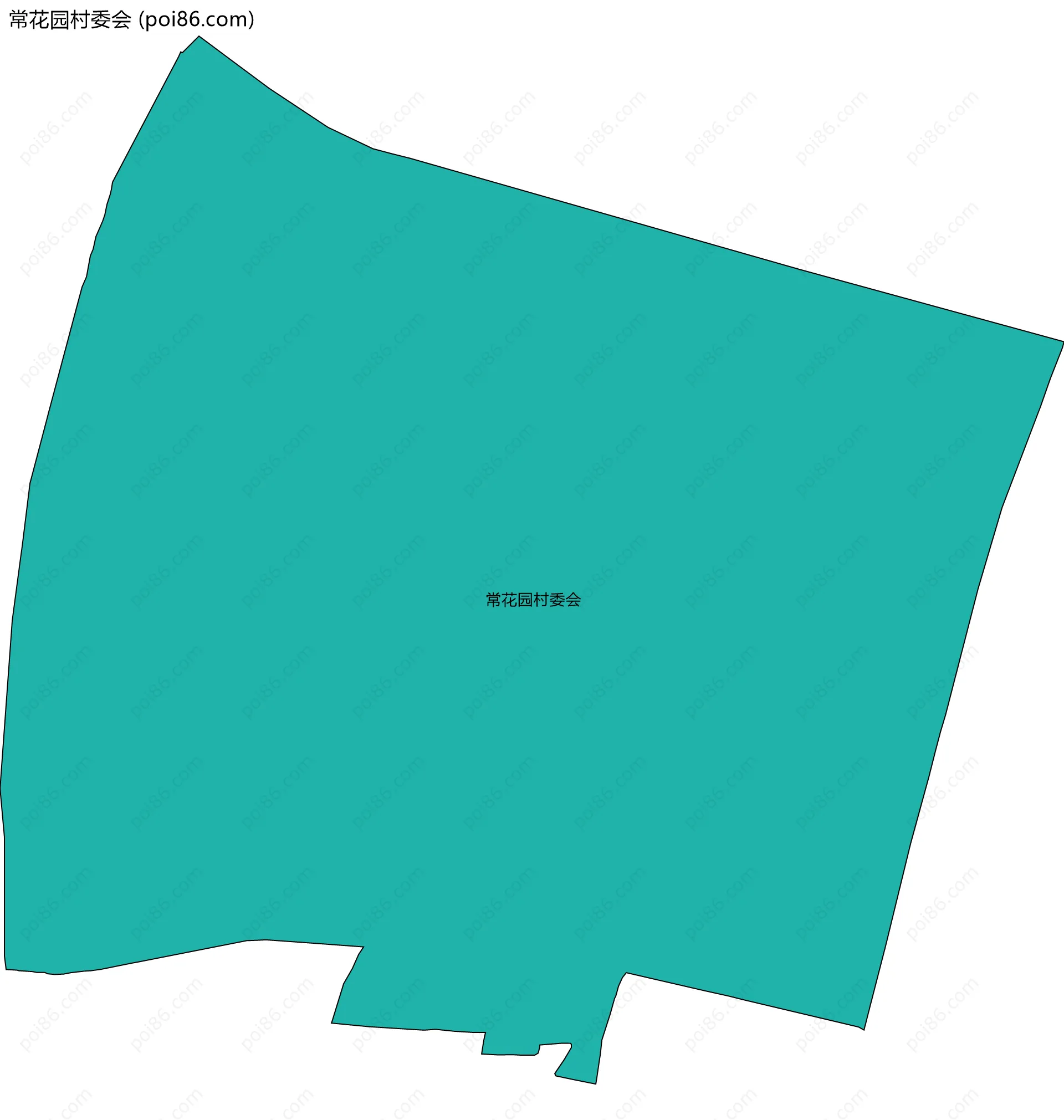 常花园村委会边界地图