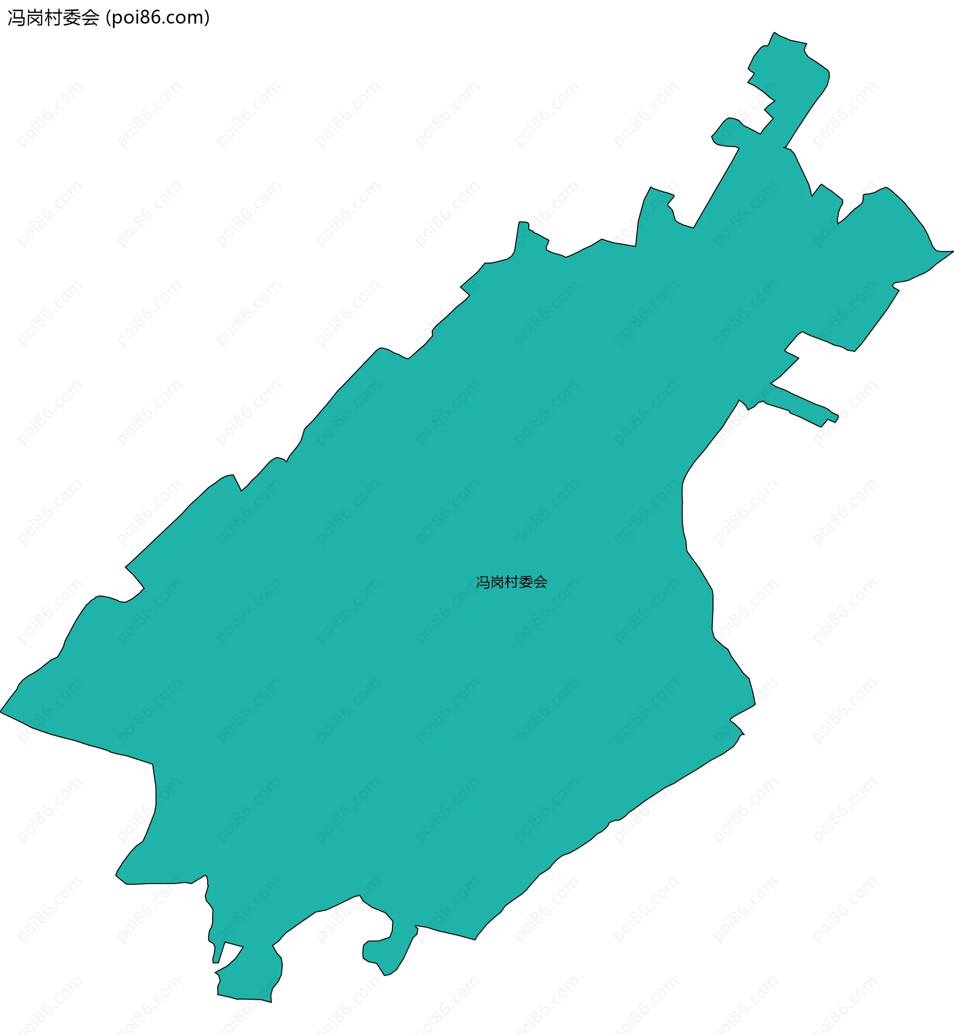 冯岗村委会边界地图