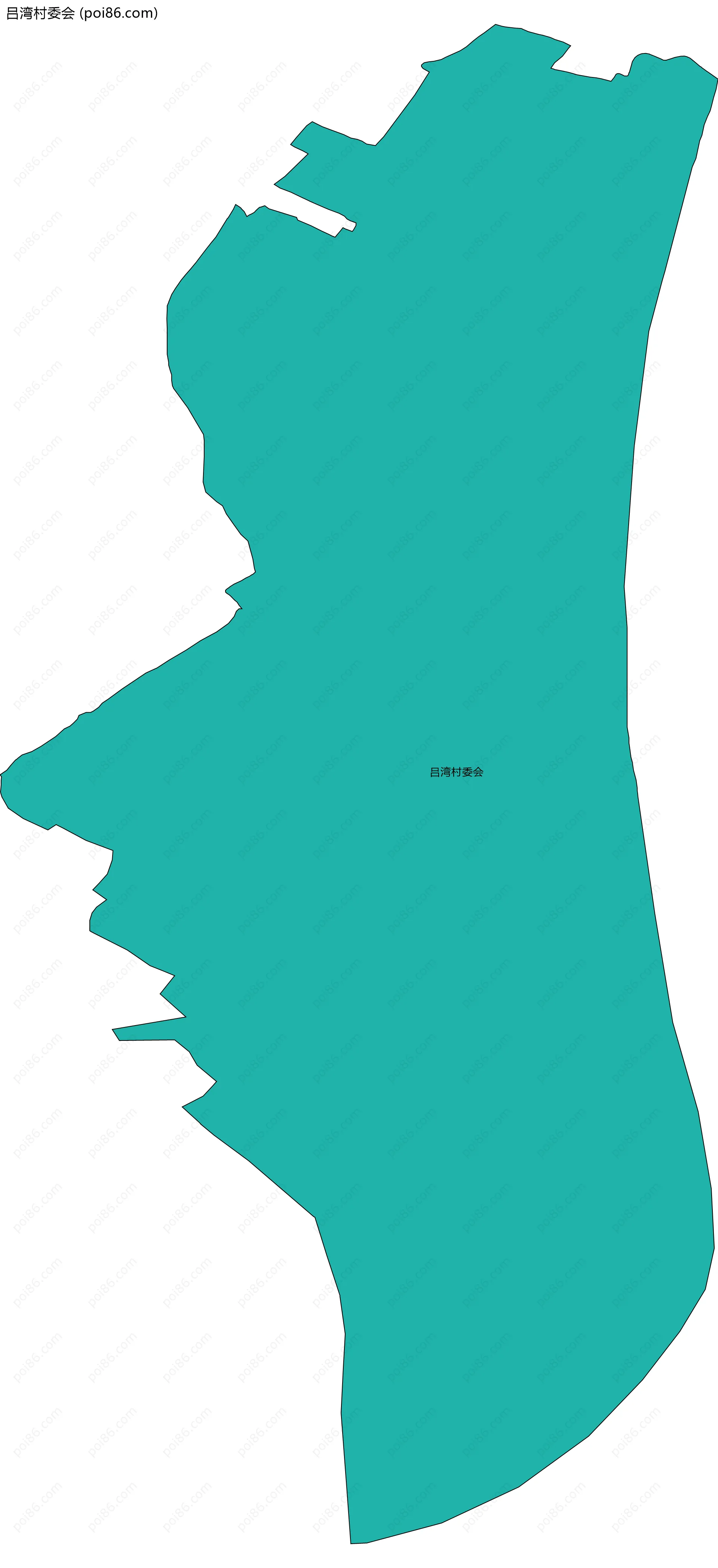 吕湾村委会边界地图