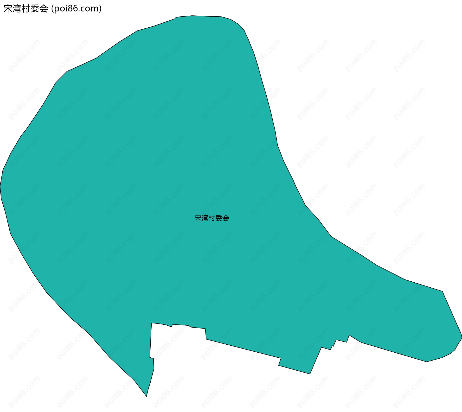 宋湾村委会边界地图