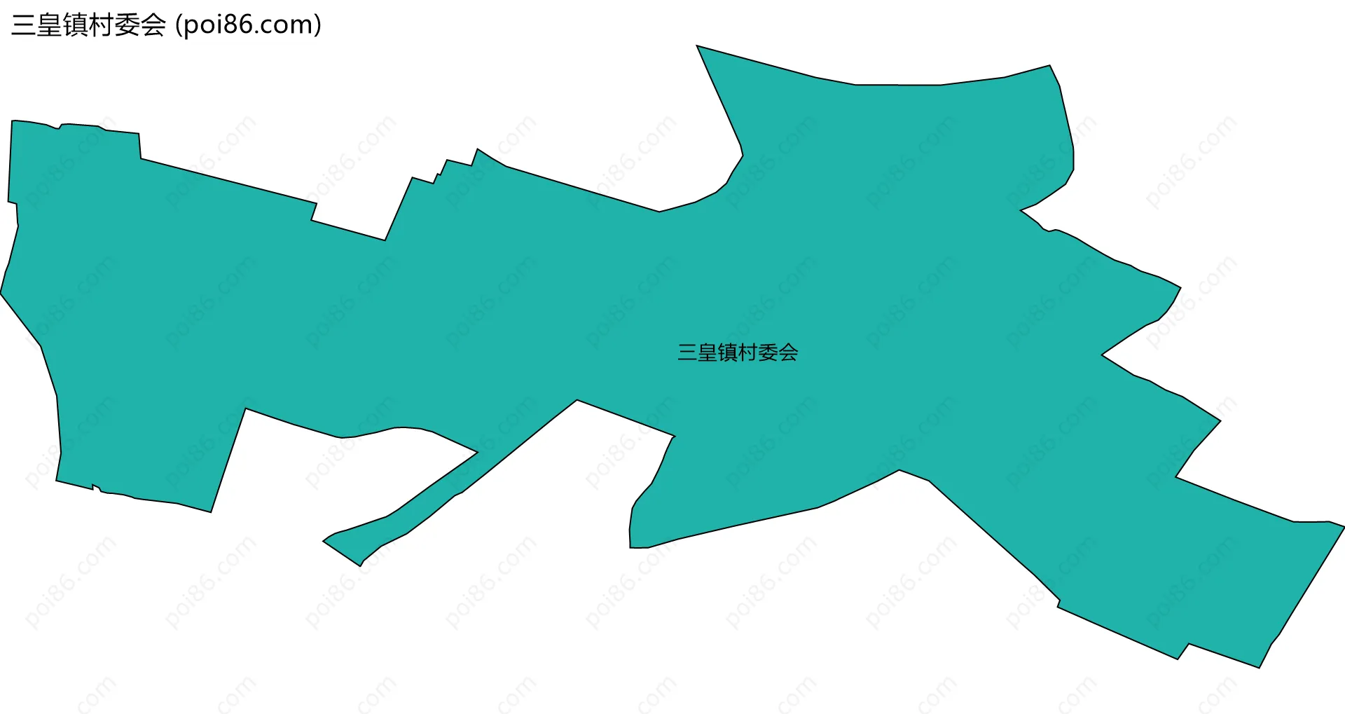 三皇镇村委会边界地图