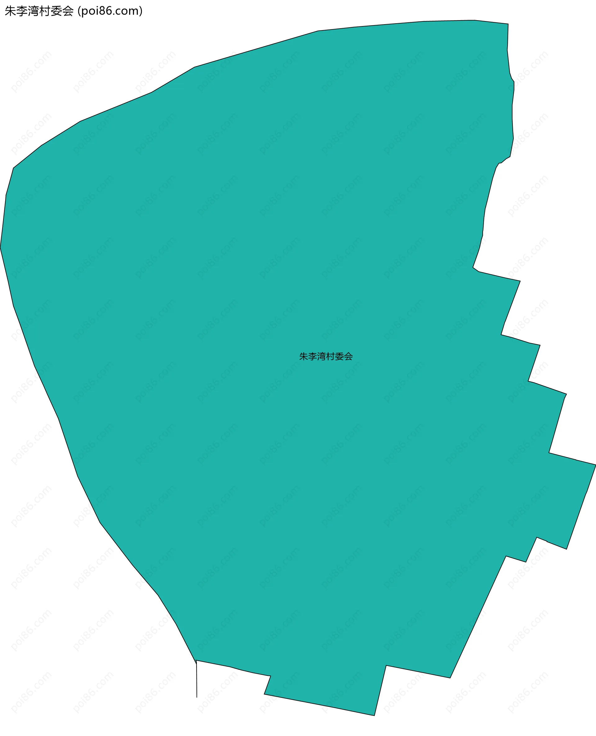 朱李湾村委会边界地图