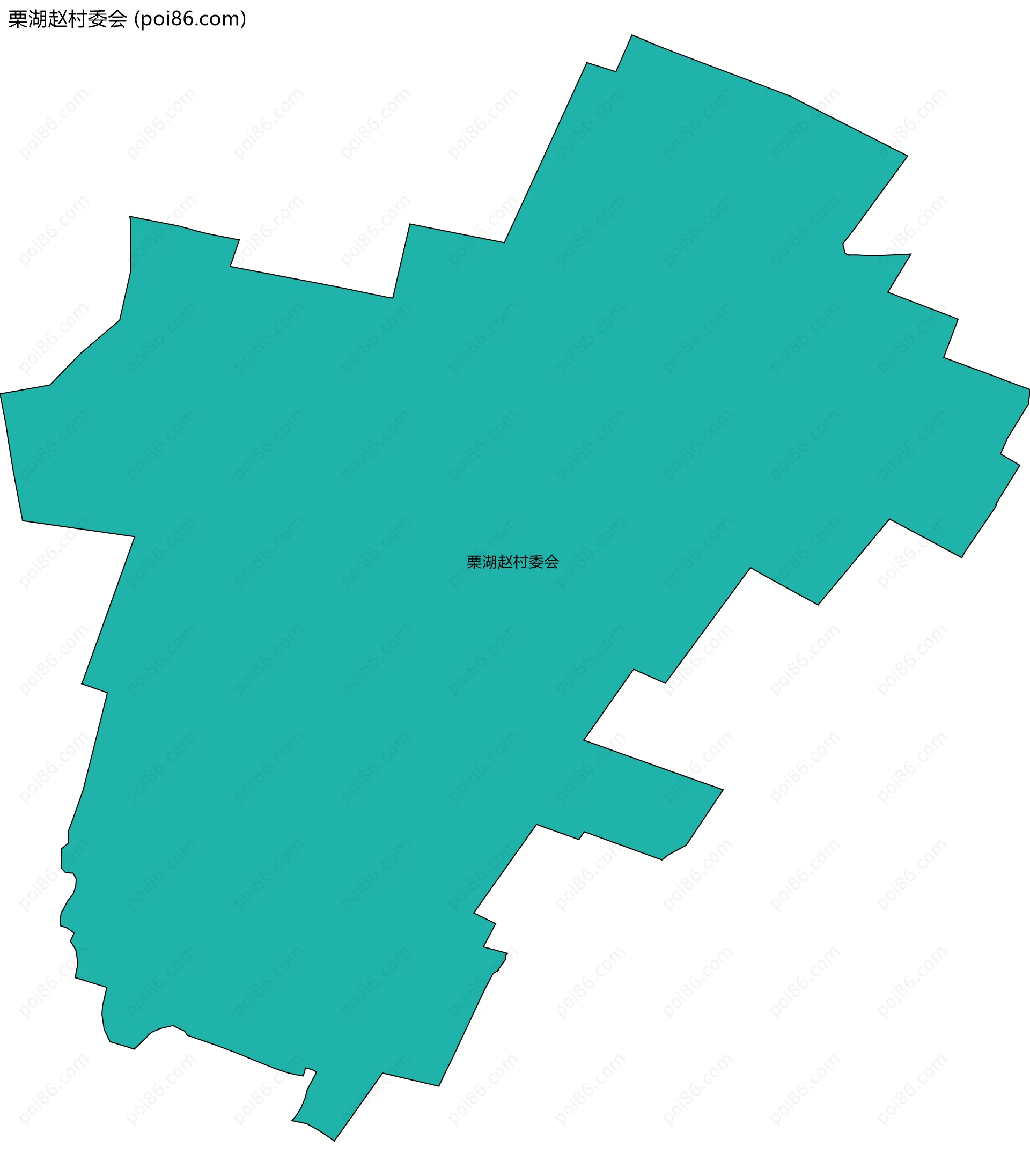 栗湖赵村委会边界地图